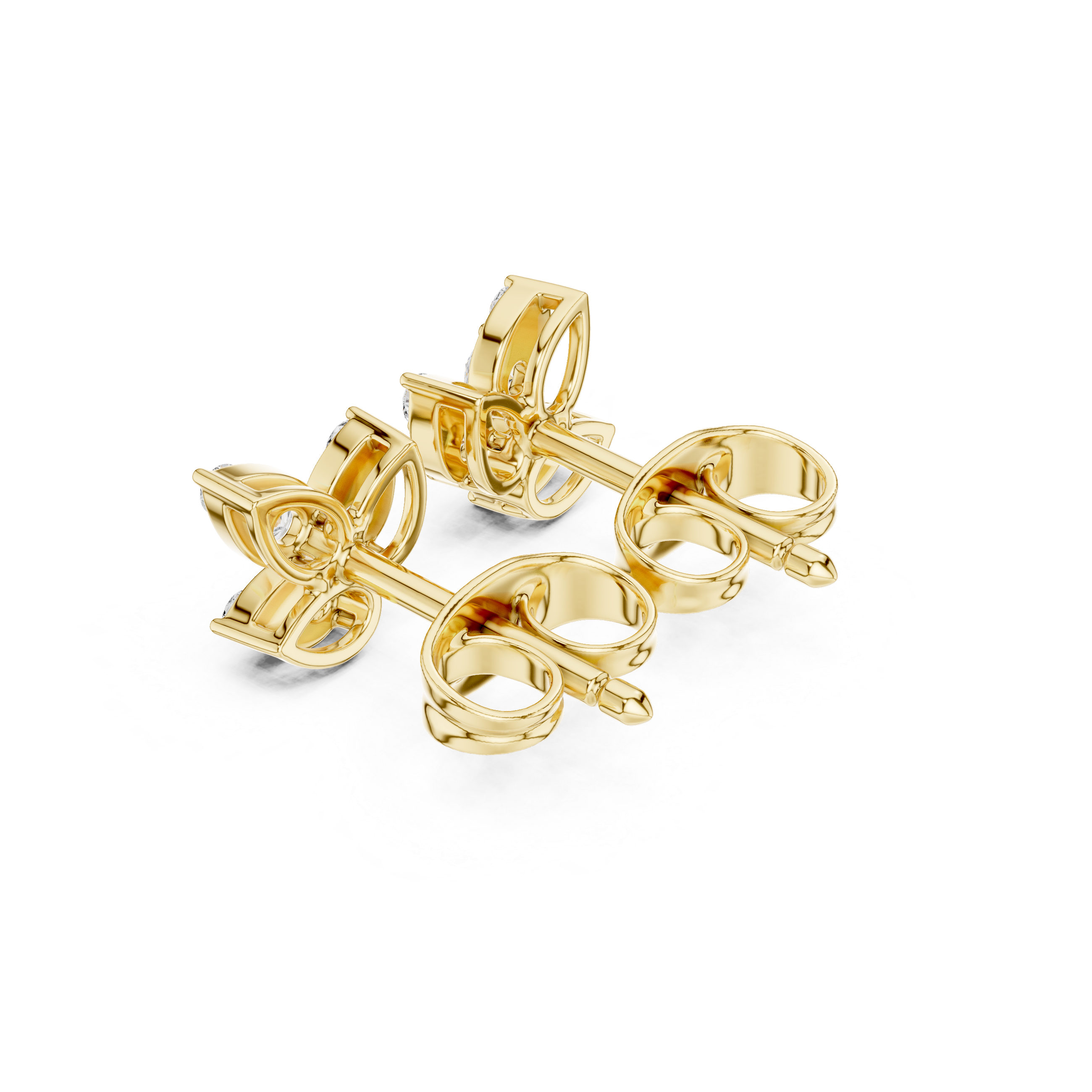 Butterfly Cluster Diamond Stud Earrings