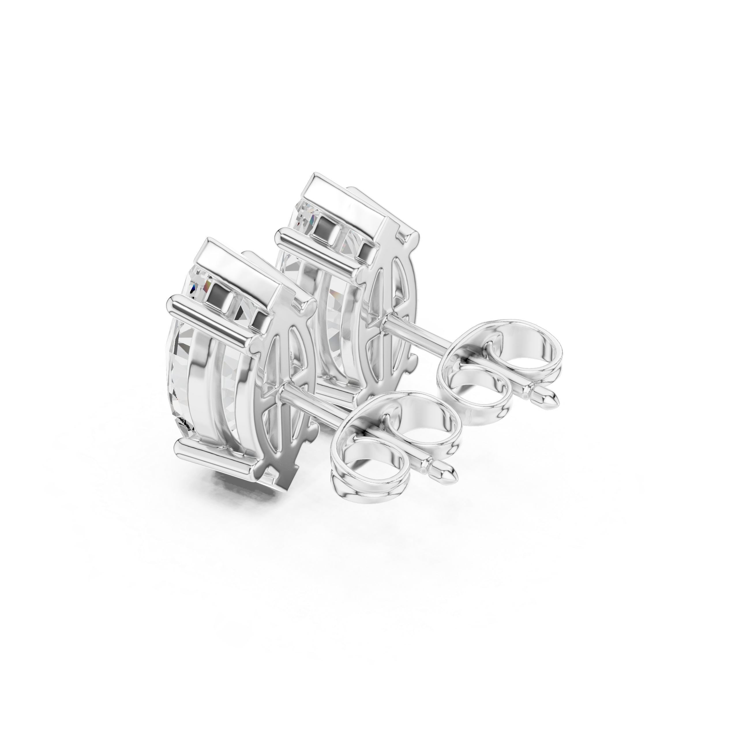 Marquise Cut Solitaire Stud Earrings