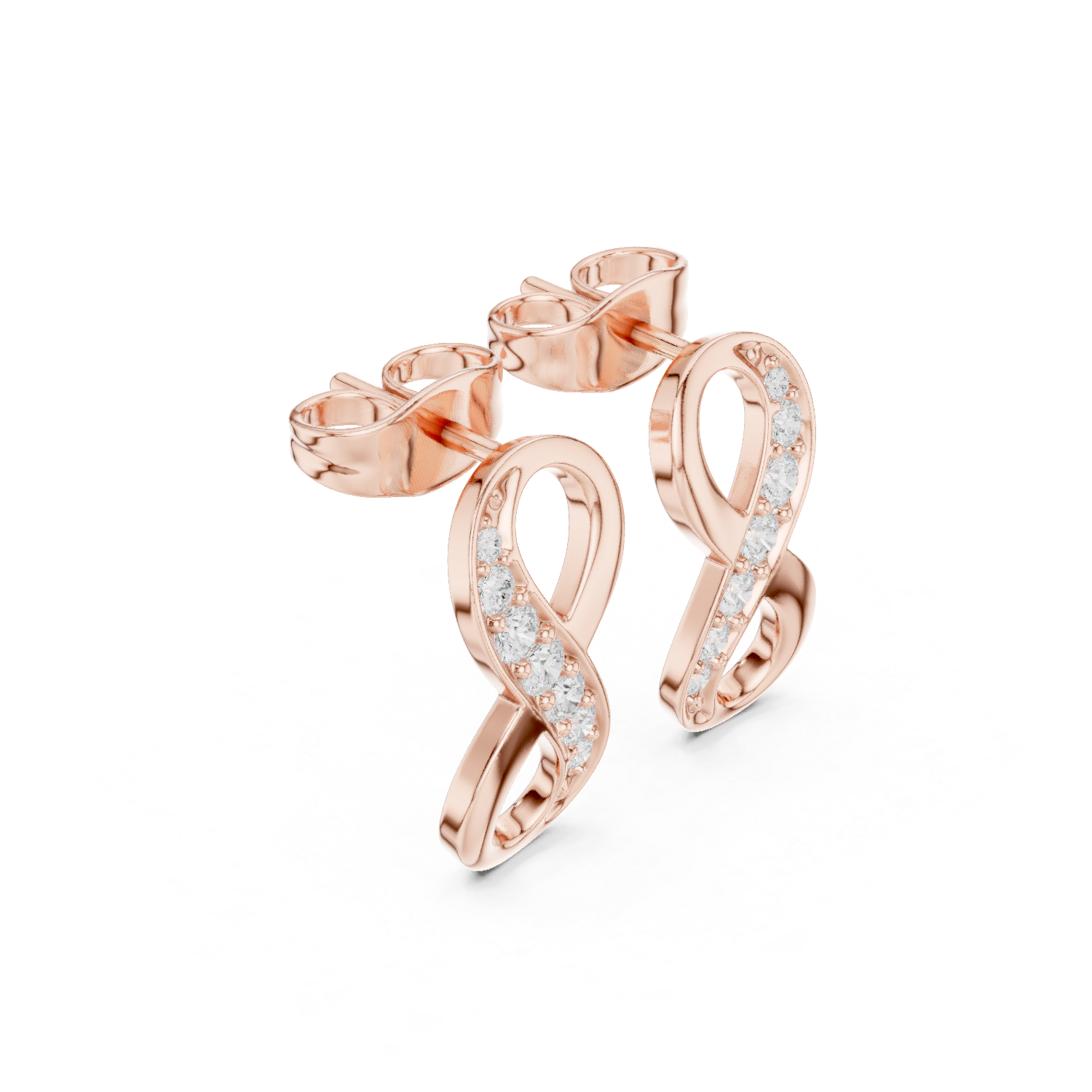 Infinity Diamond Stud Earrings