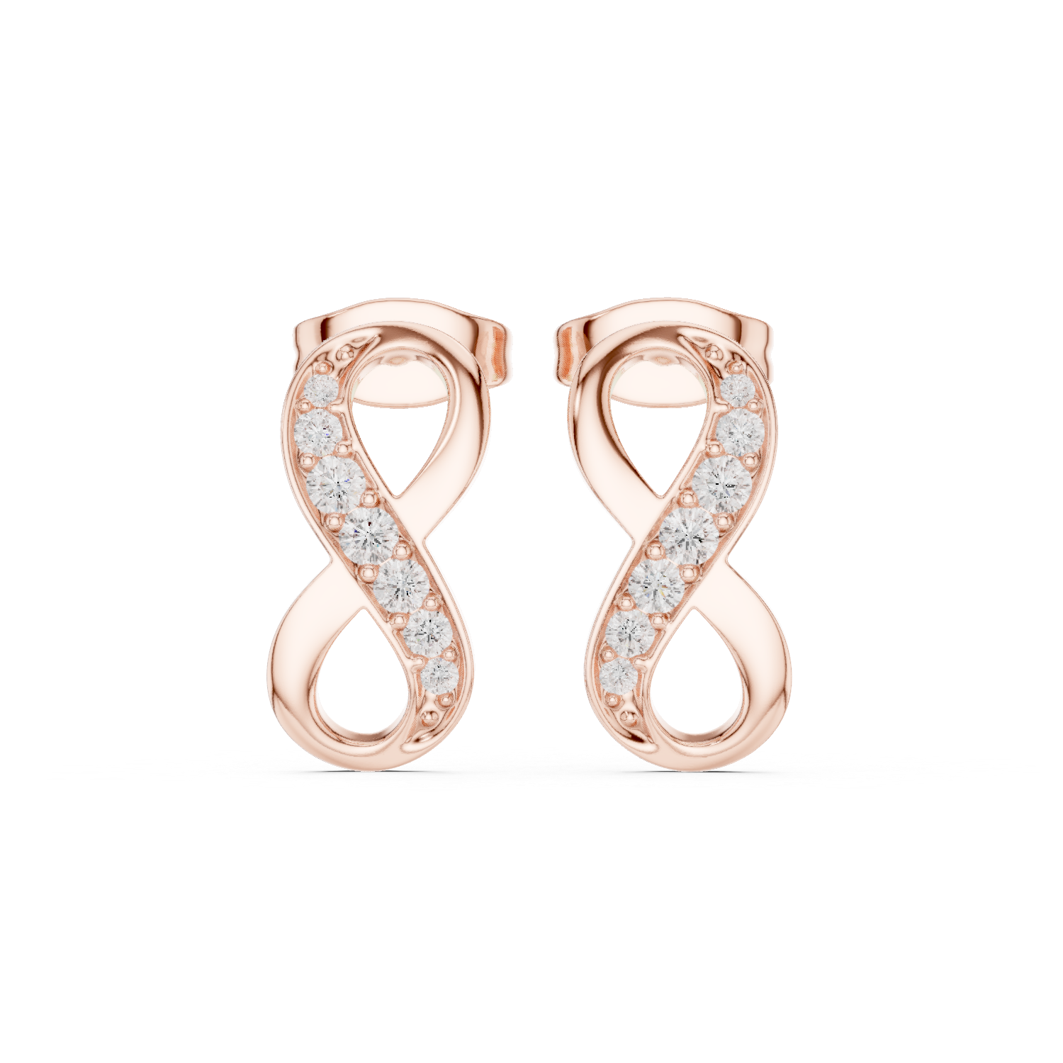 Infinity Diamond Stud Earrings