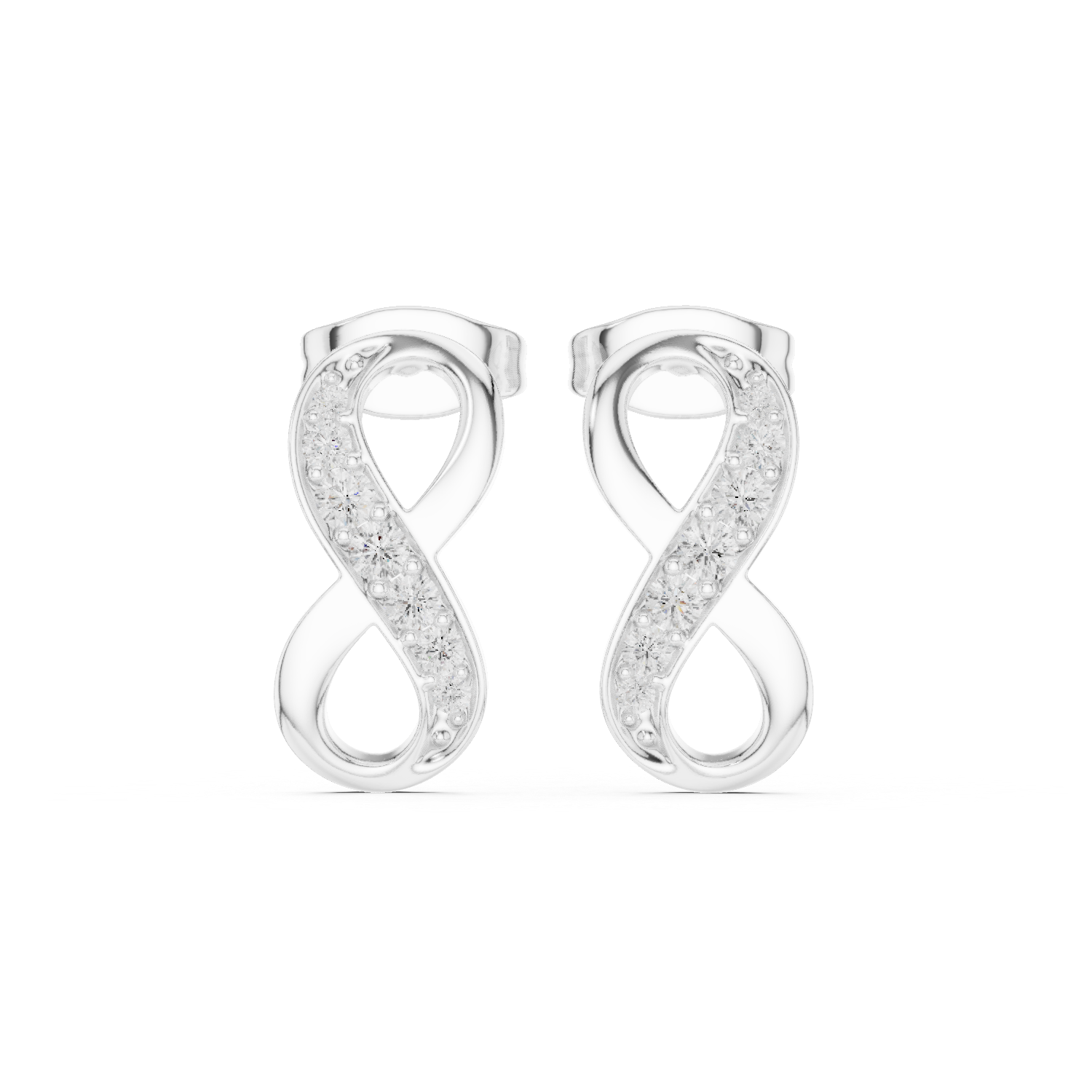 Infinity Diamond Stud Earrings