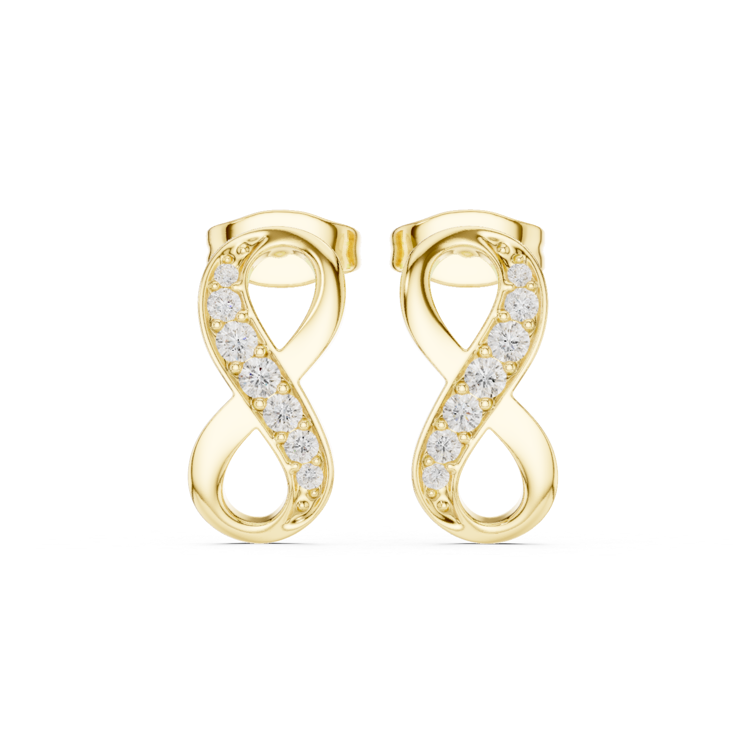 Infinity Diamond Stud Earrings
