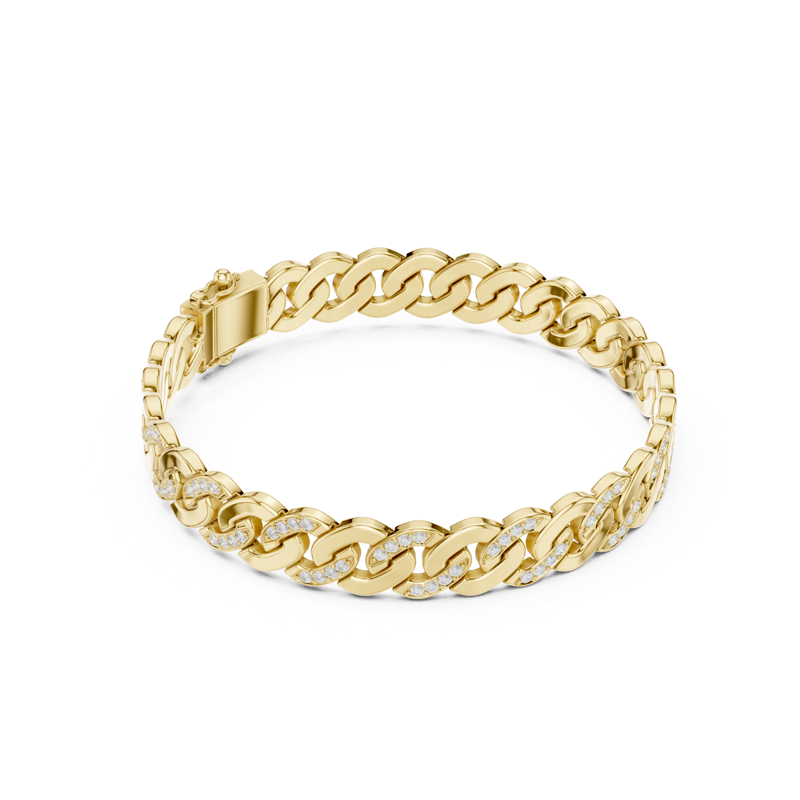 Diamond Cuban Link Chain Bracelet