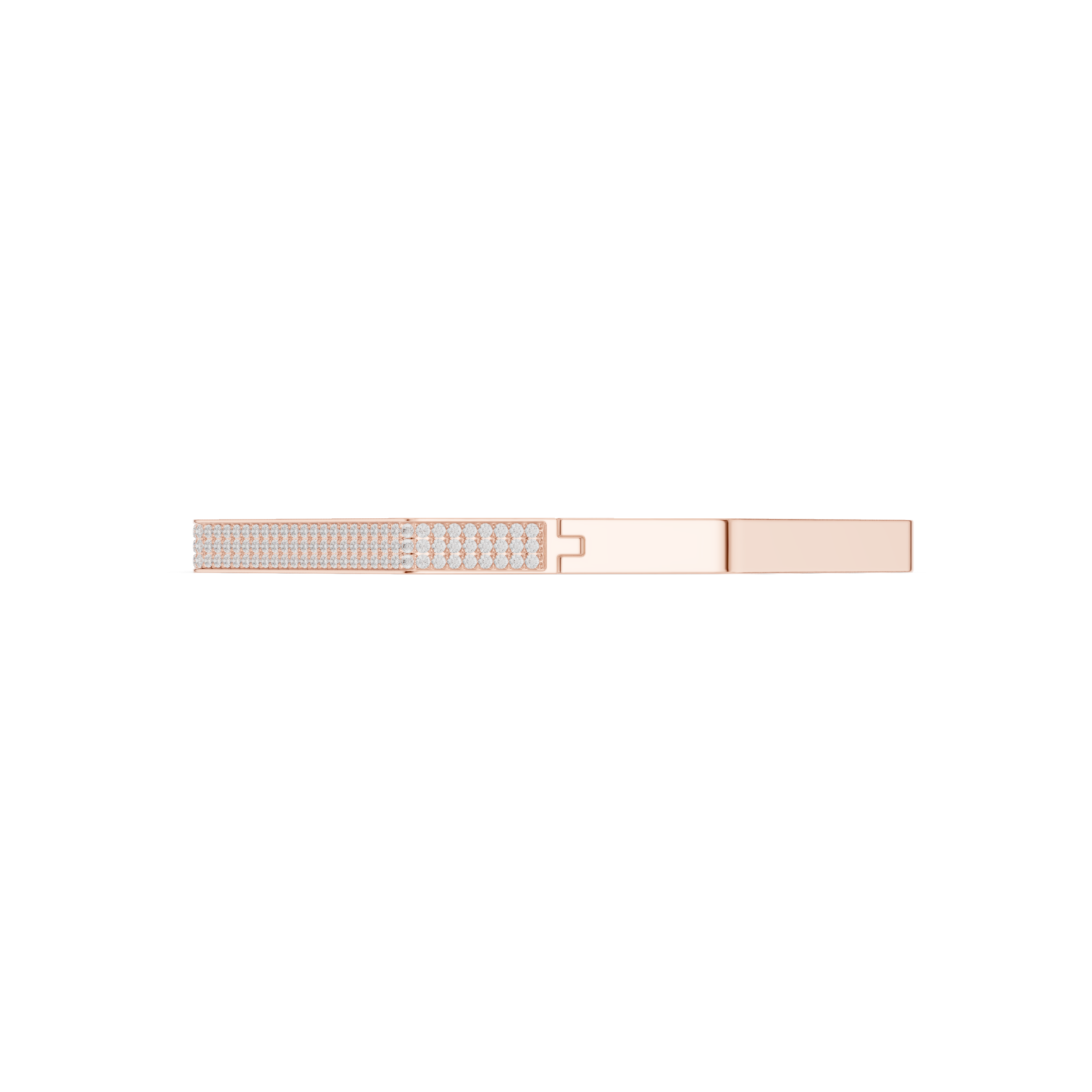Geometric Pavé Diamond Bangle Bracelet