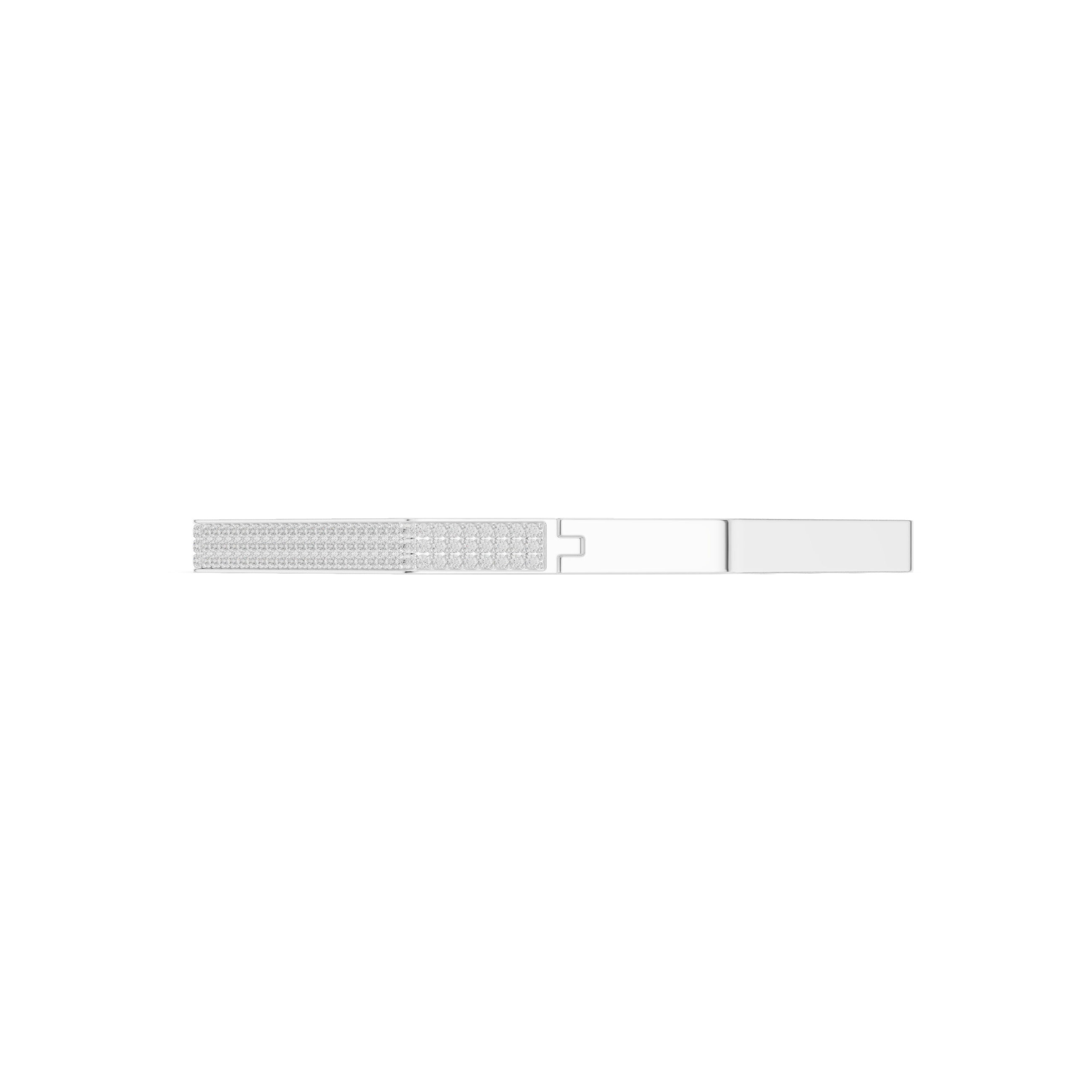 Geometric Pavé Diamond Bangle Bracelet