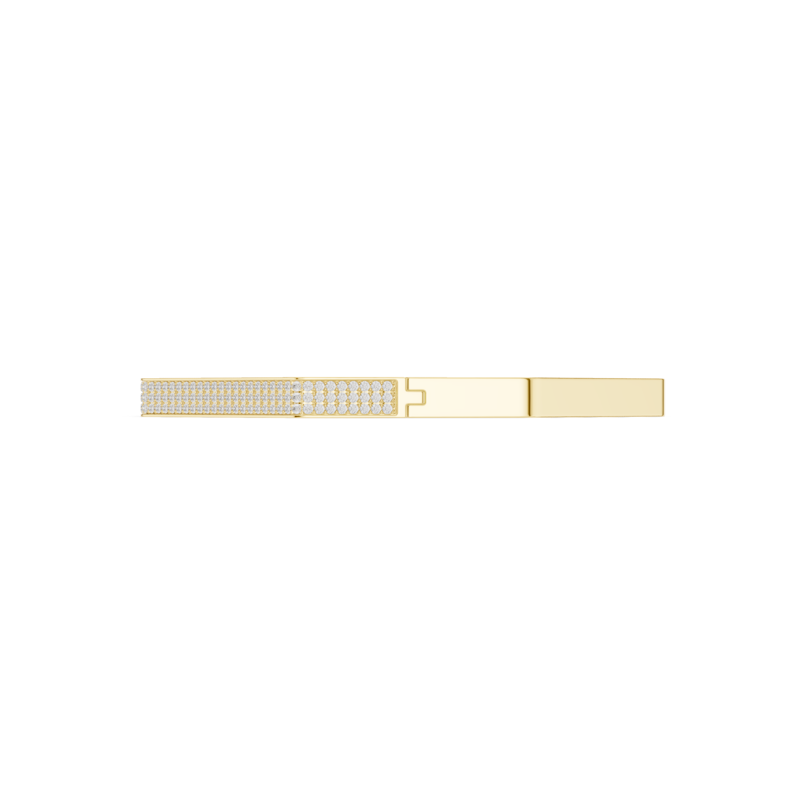 Geometric Pavé Diamond Bangle Bracelet