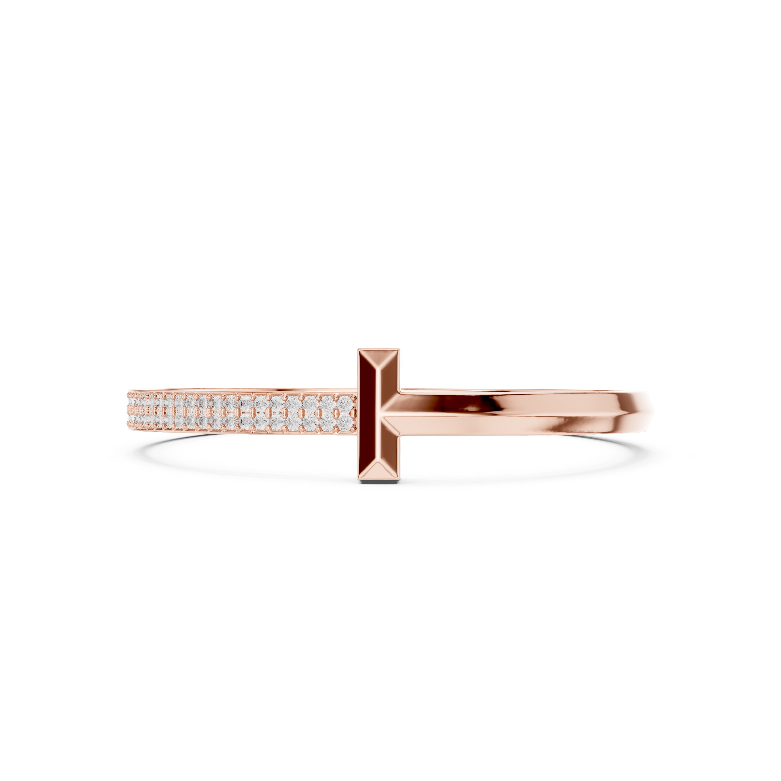 Minimal Pavé Bar Bangle Bracelet