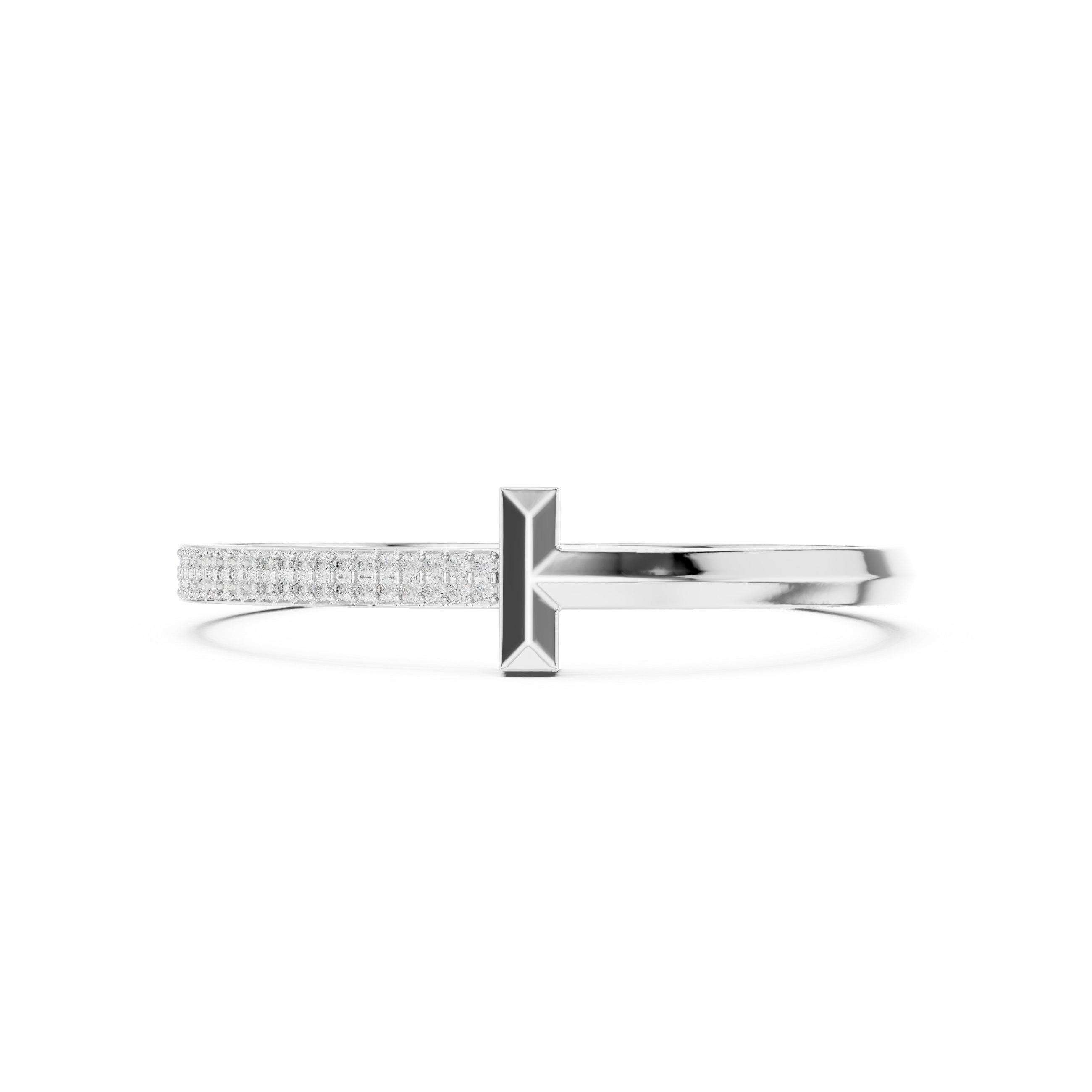 Minimal Pavé Bar Bangle Bracelet