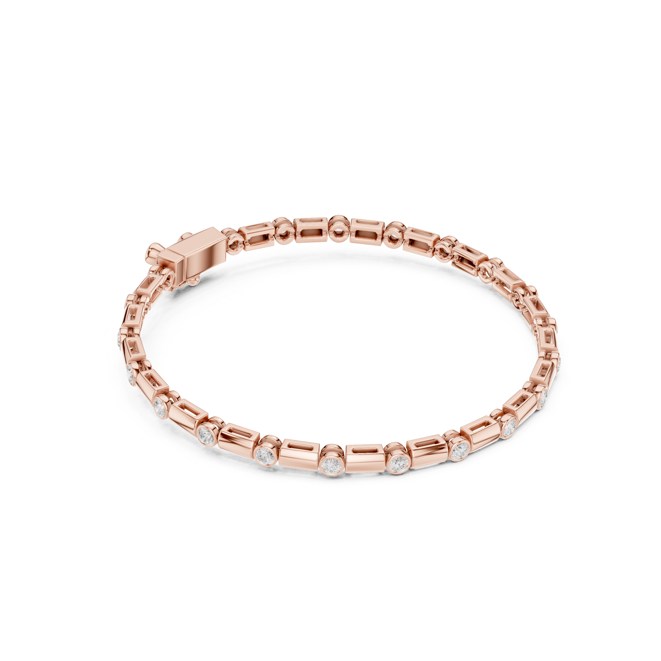 Luxury Bezel Diamond Bracelet