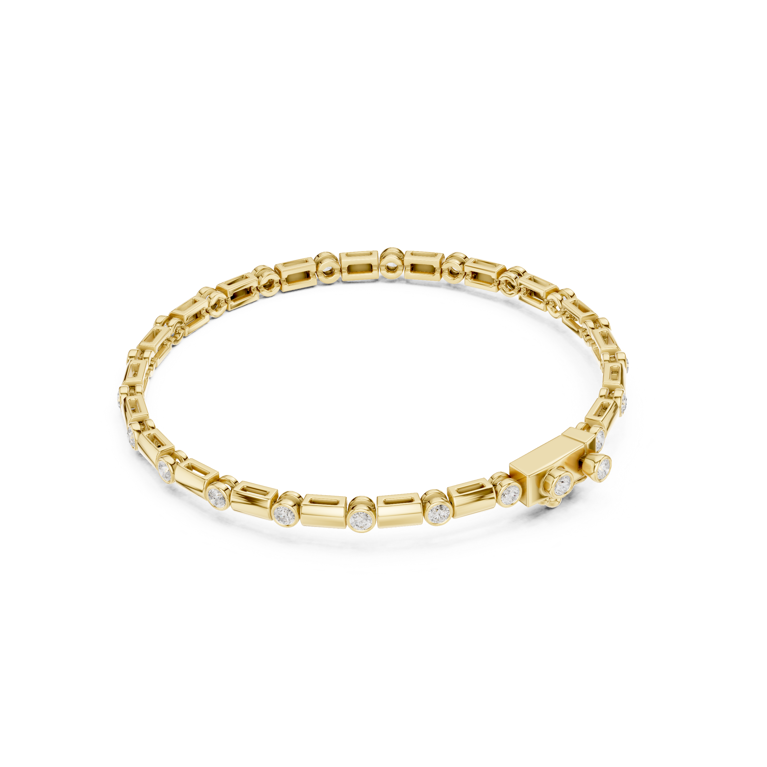 Luxury Bezel Diamond Bracelet