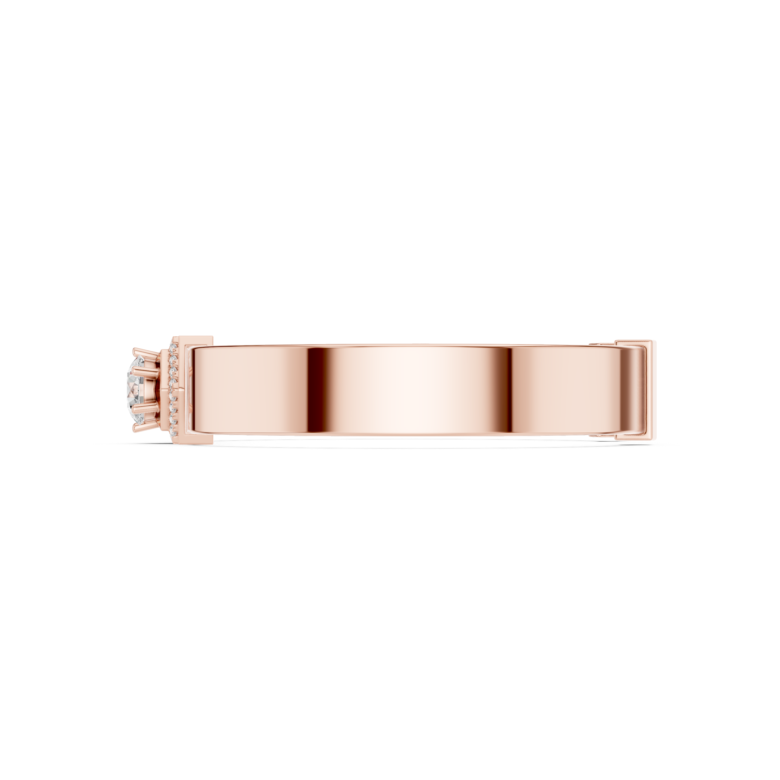 Hexagon Halo Diamond Bracelet