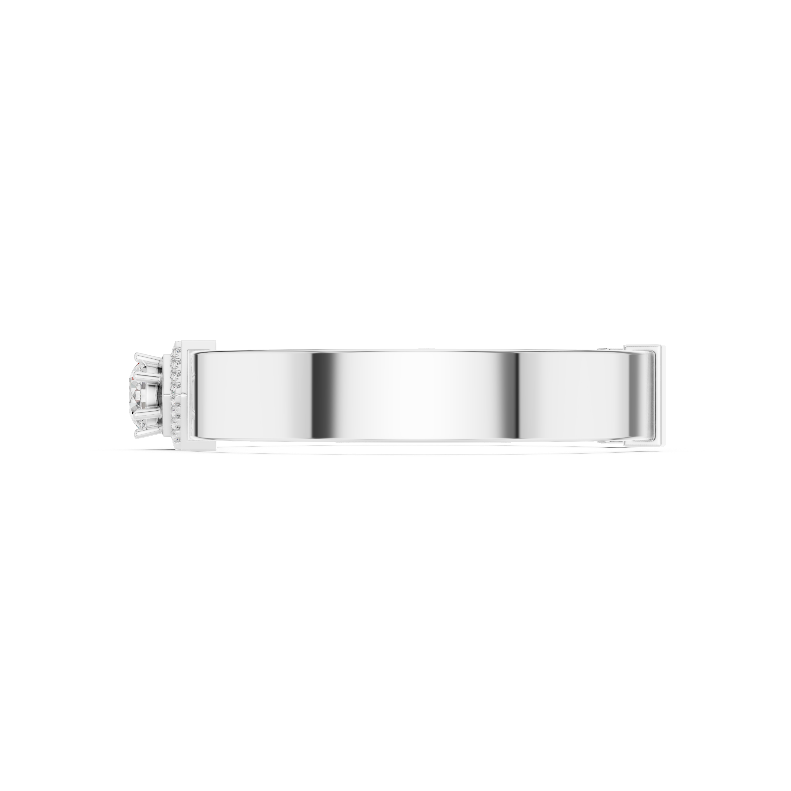 Hexagon Halo Diamond Bracelet