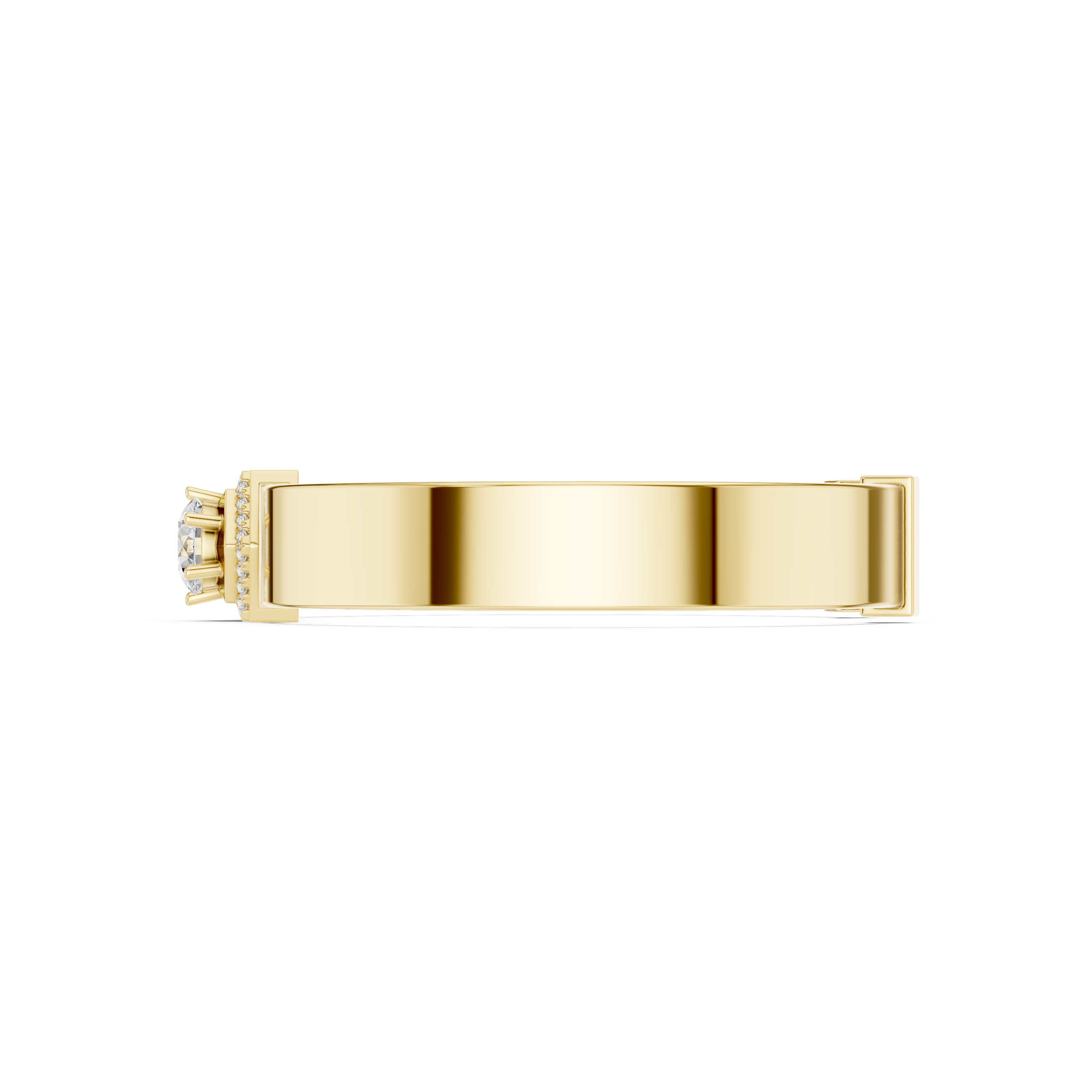 Hexagon Halo Diamond Bracelet
