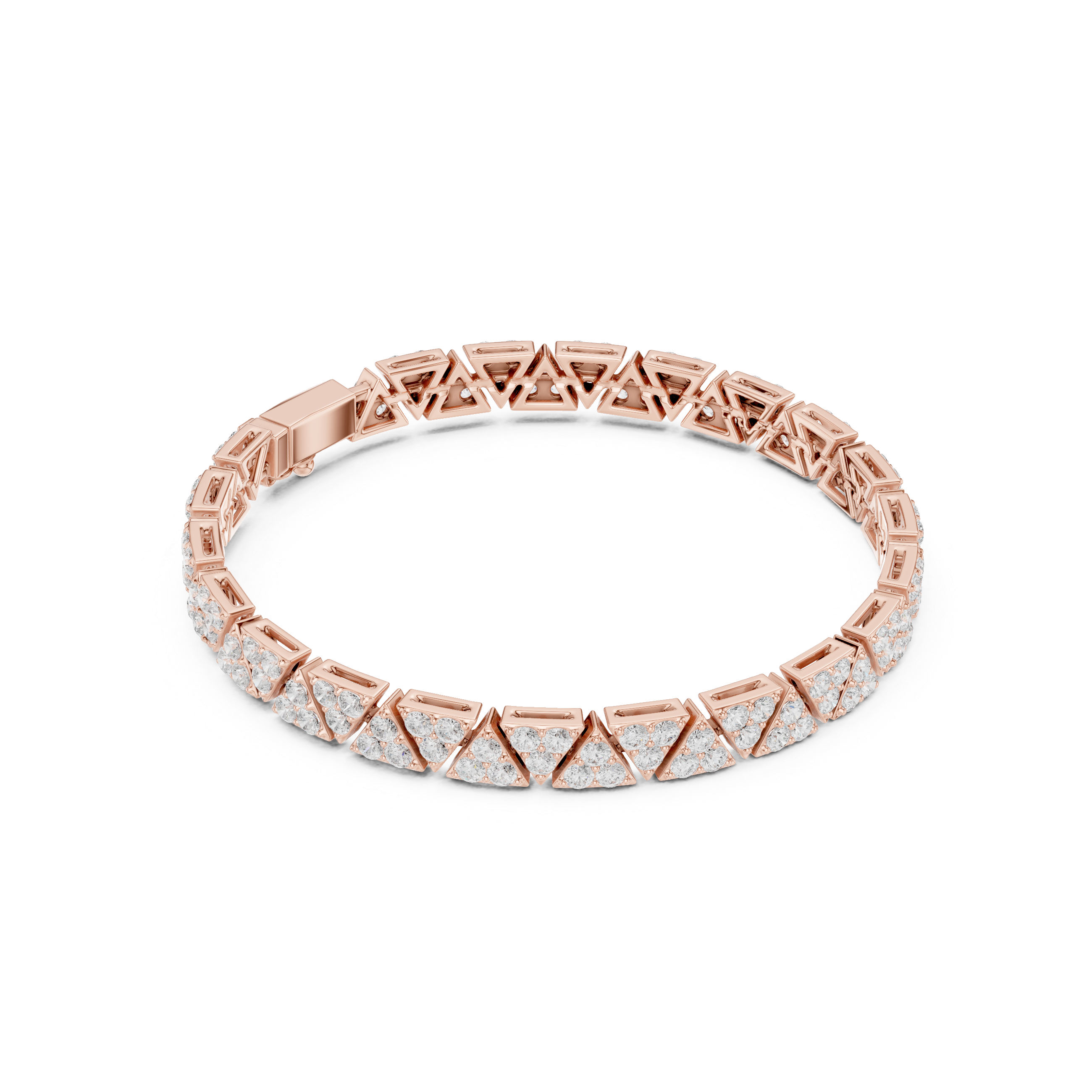 Triangle Cluster Diamond Bracelet
