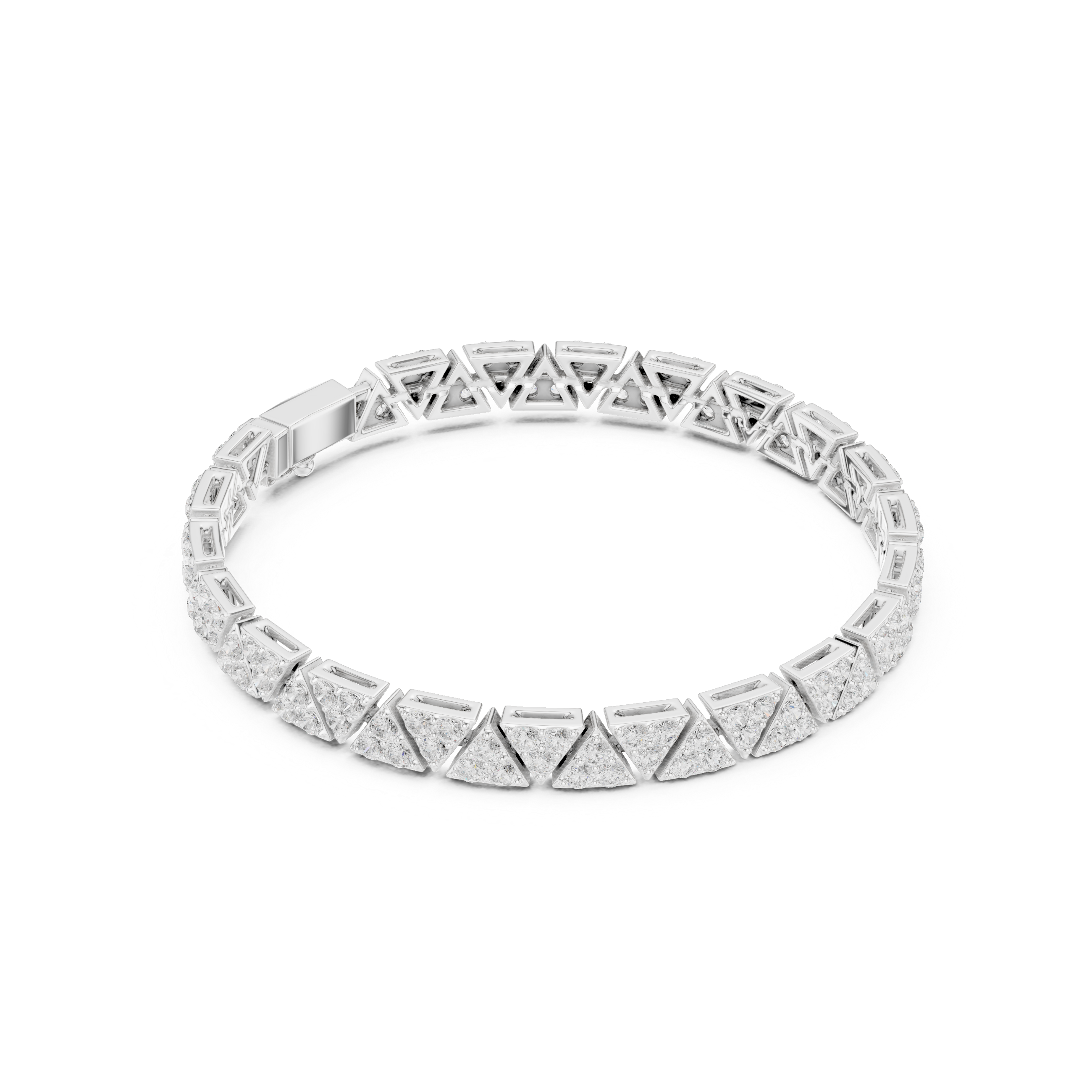 Triangle Cluster Diamond Bracelet