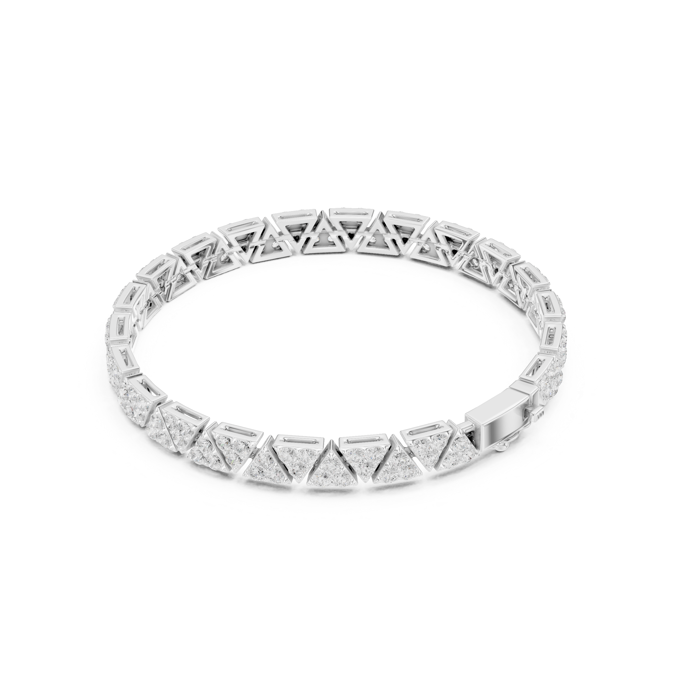 Triangle Cluster Diamond Bracelet