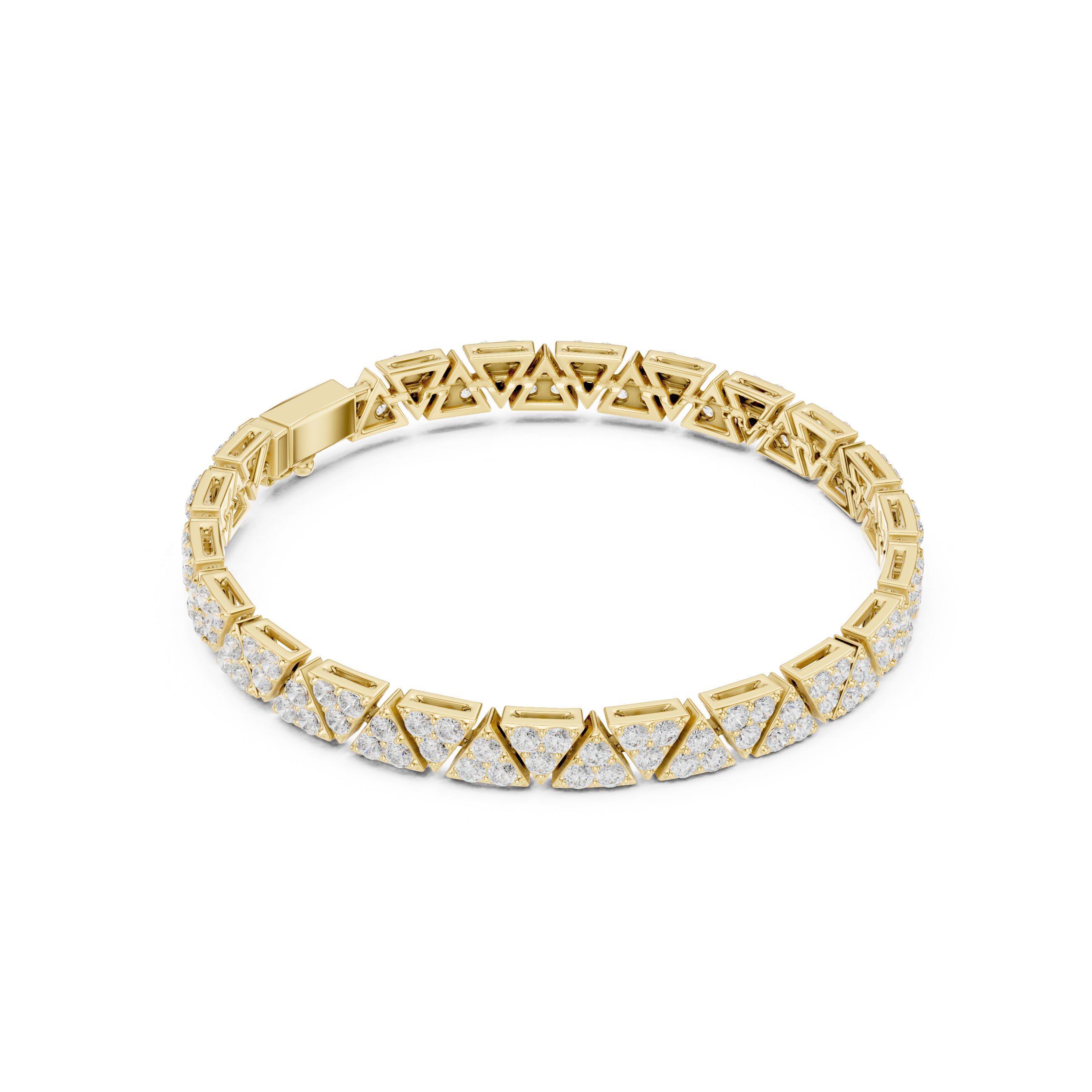 Triangle Cluster Diamond Bracelet