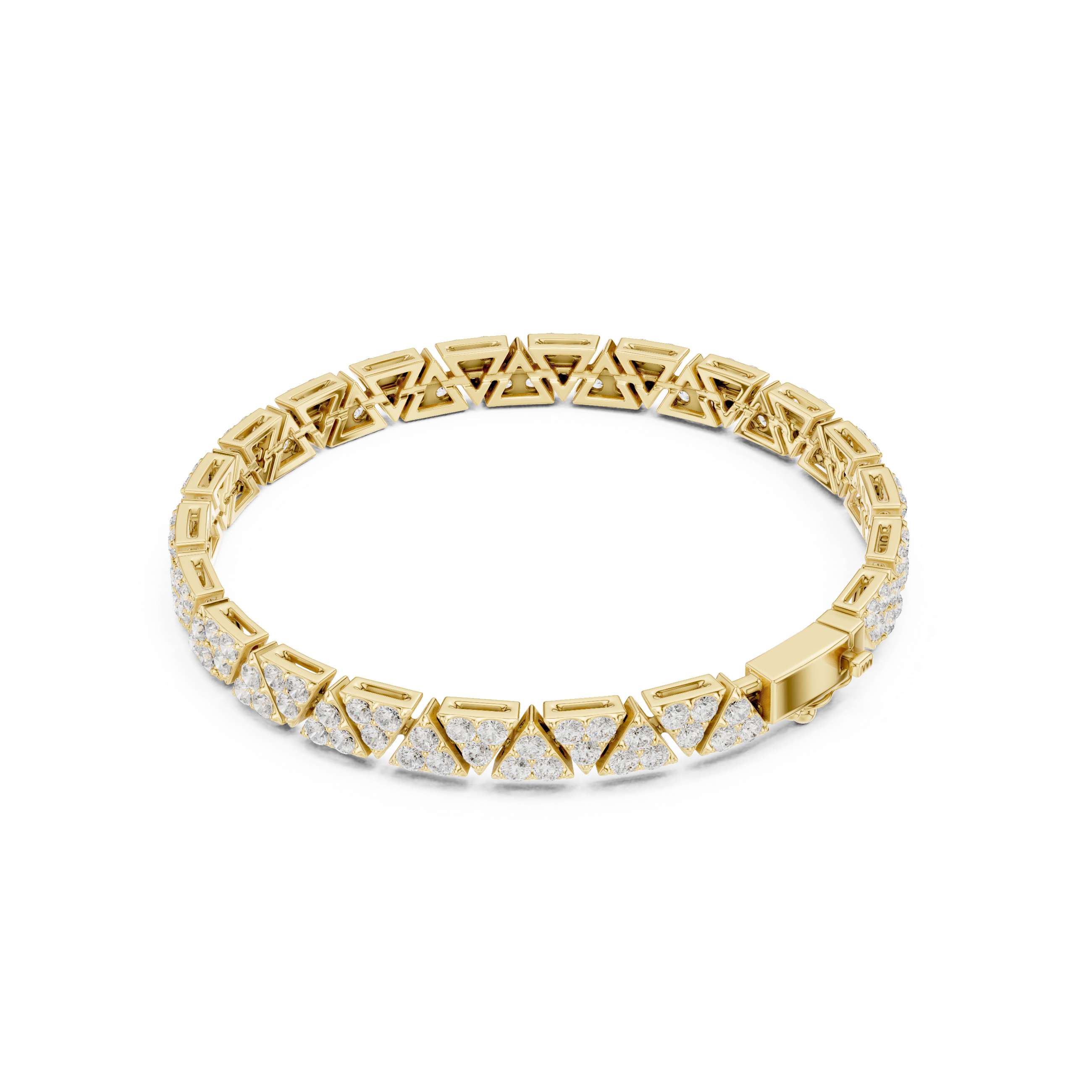 Triangle Cluster Diamond Bracelet