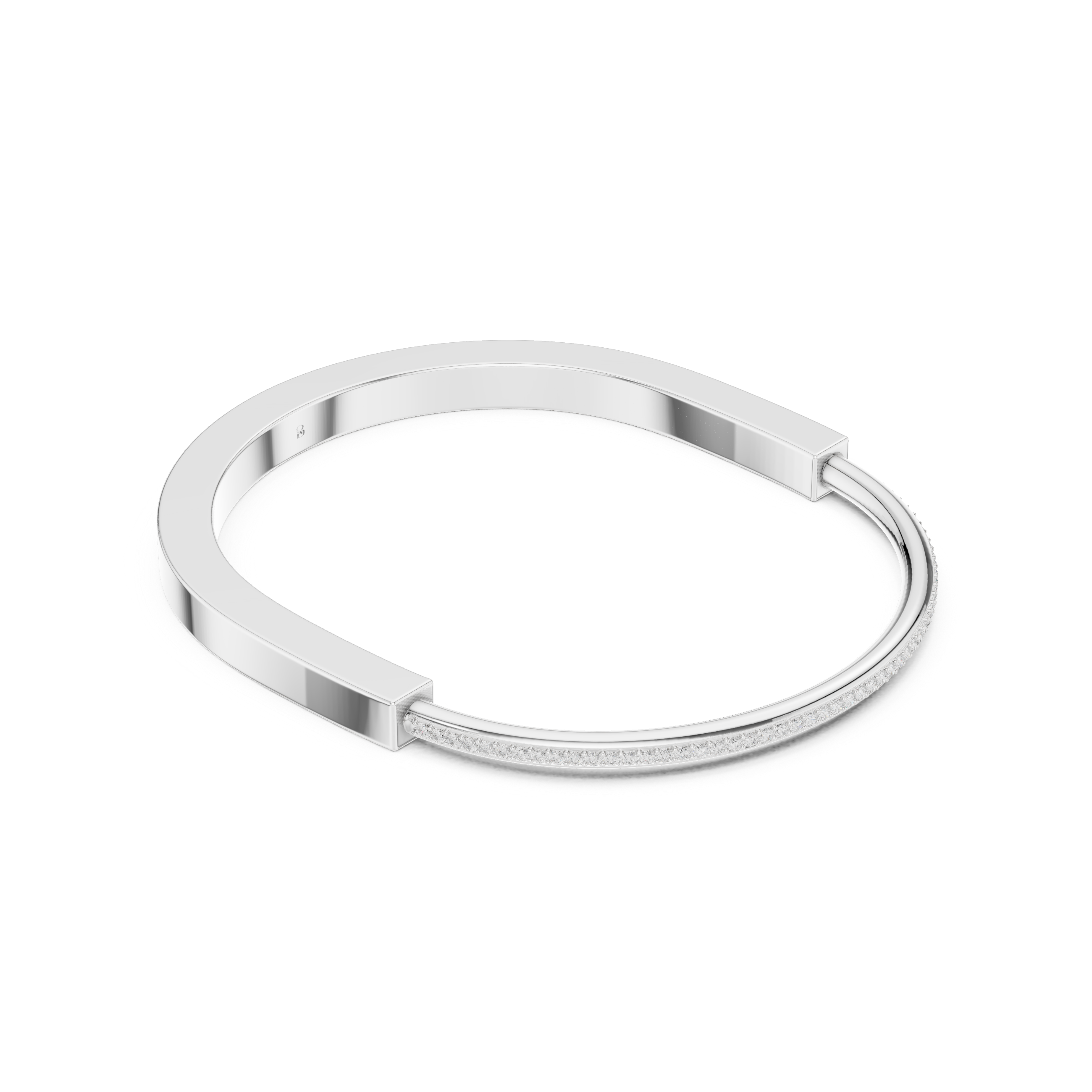 Slim Diamond Line Bangle