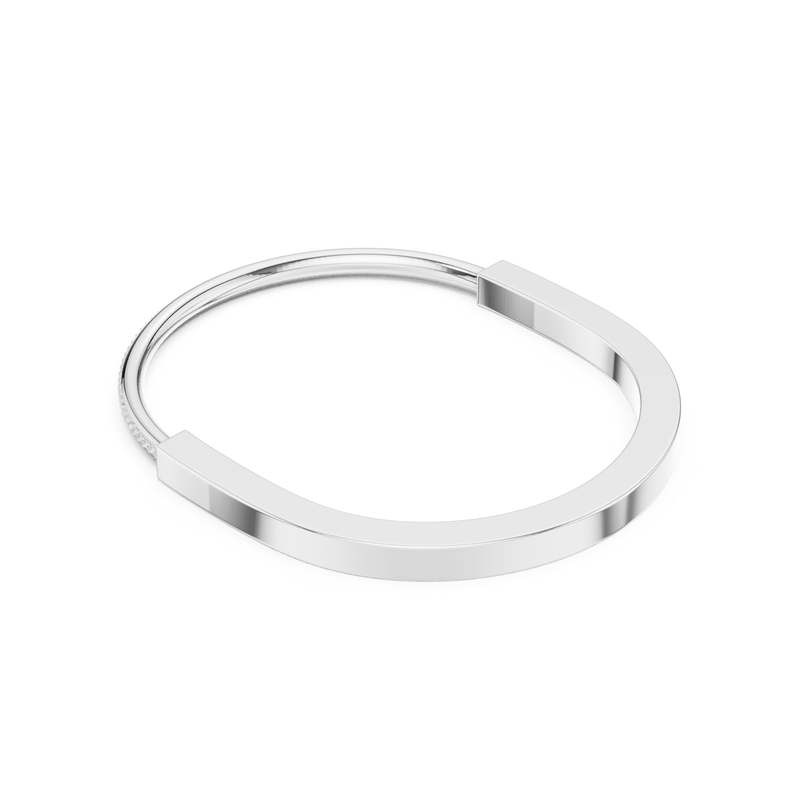 Slim Diamond Line Bangle
