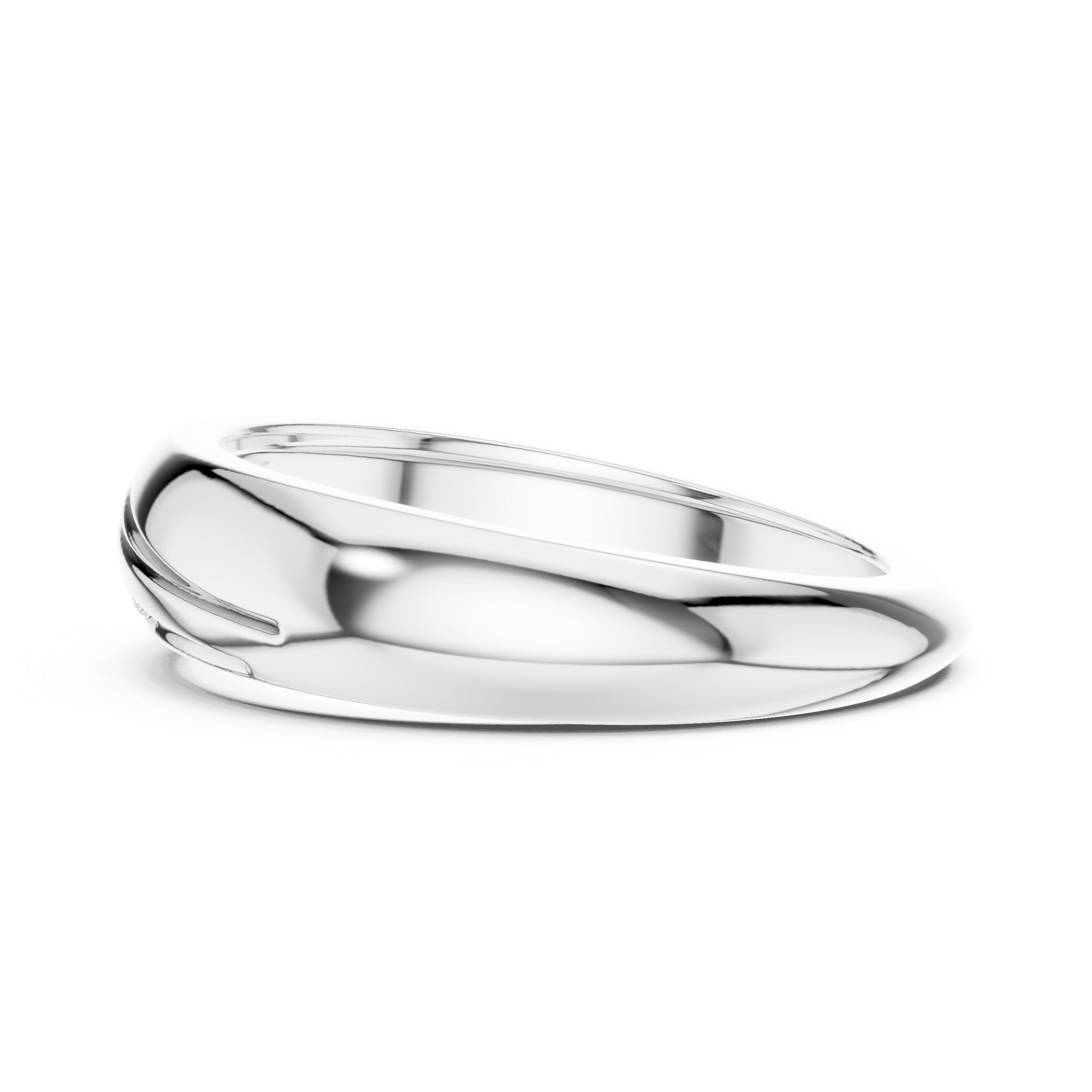 Wave Design Pavé Diamond Men’s Ring