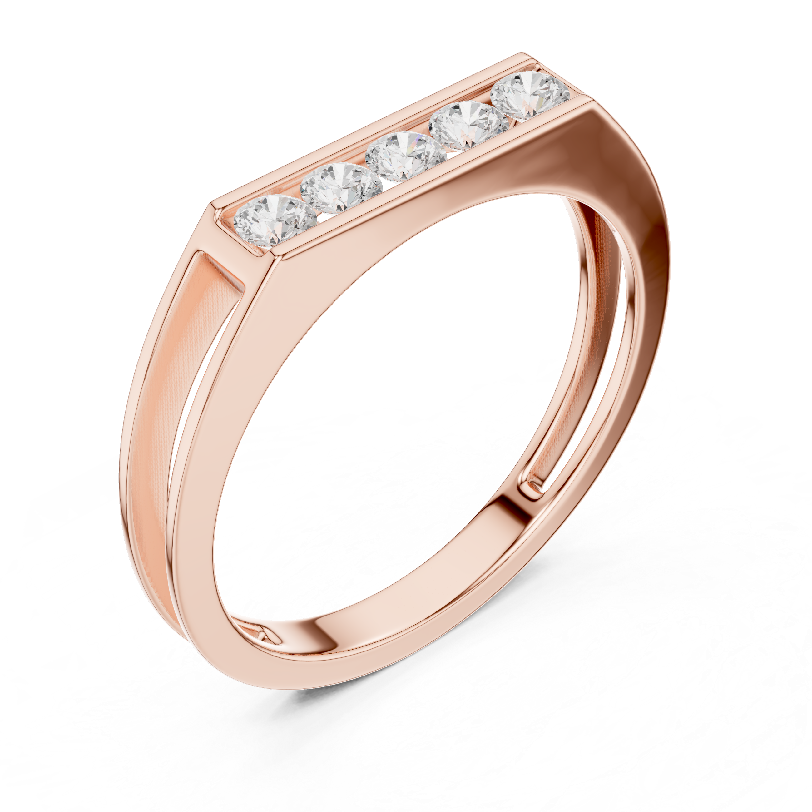 Minimal Channel Set Modern Men’s Ring
