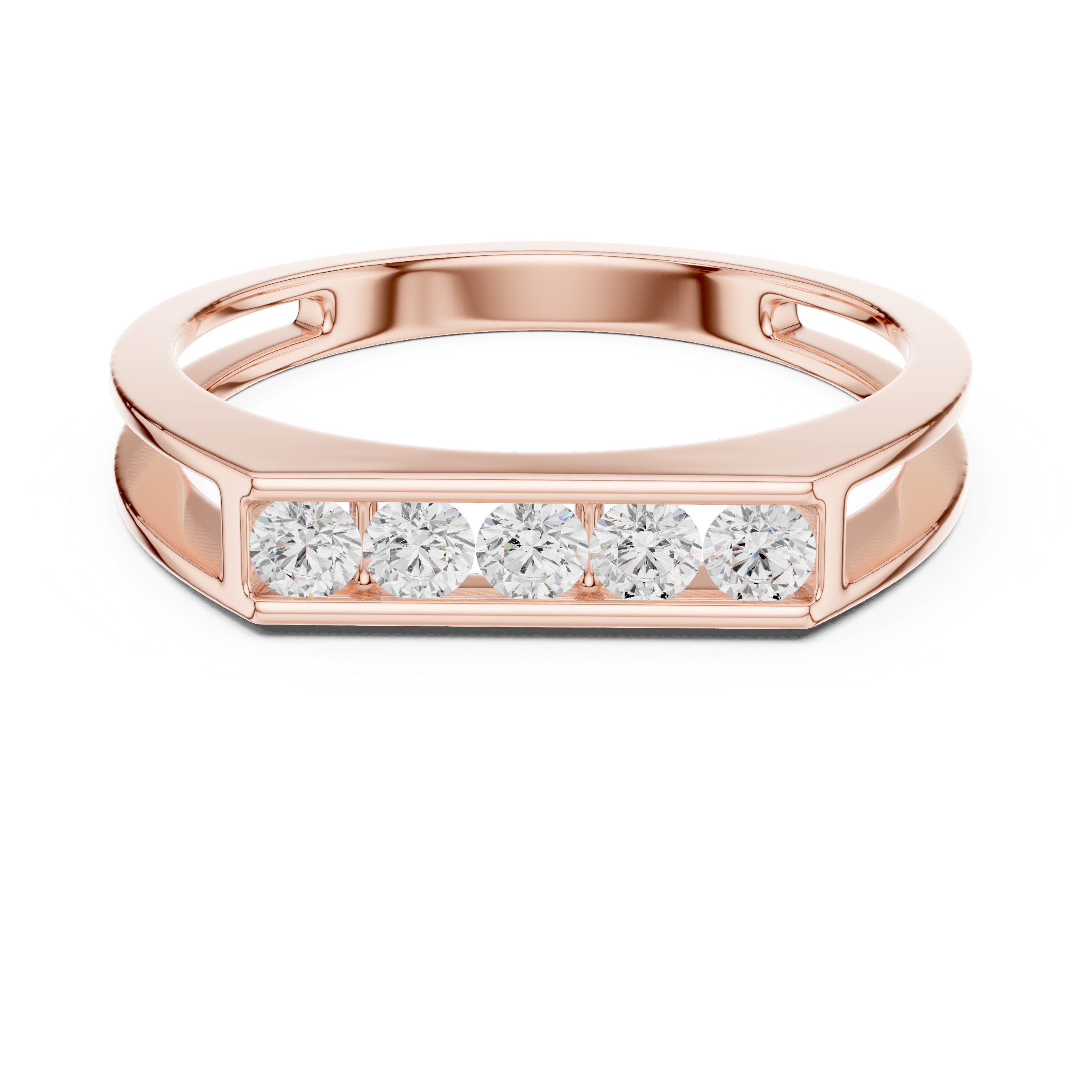 Minimal Channel Set Modern Men’s Ring