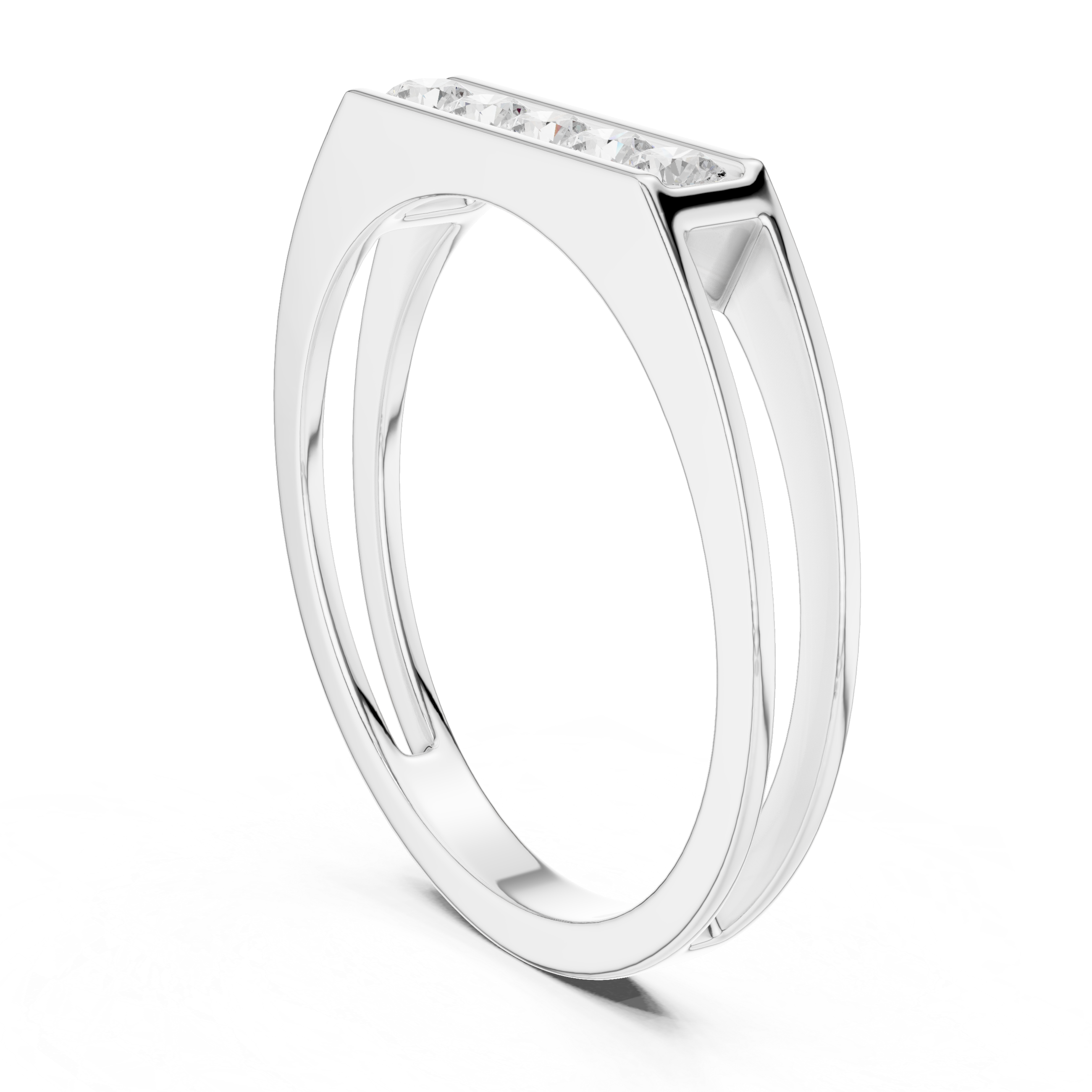 Minimal Channel Set Modern Men’s Ring