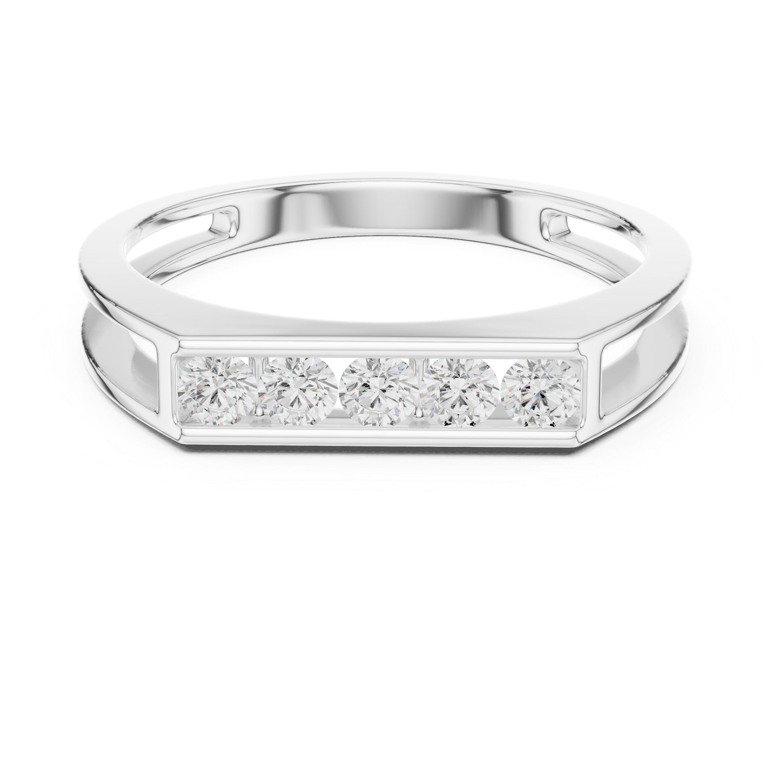 Minimal Channel Set Modern Men’s Ring