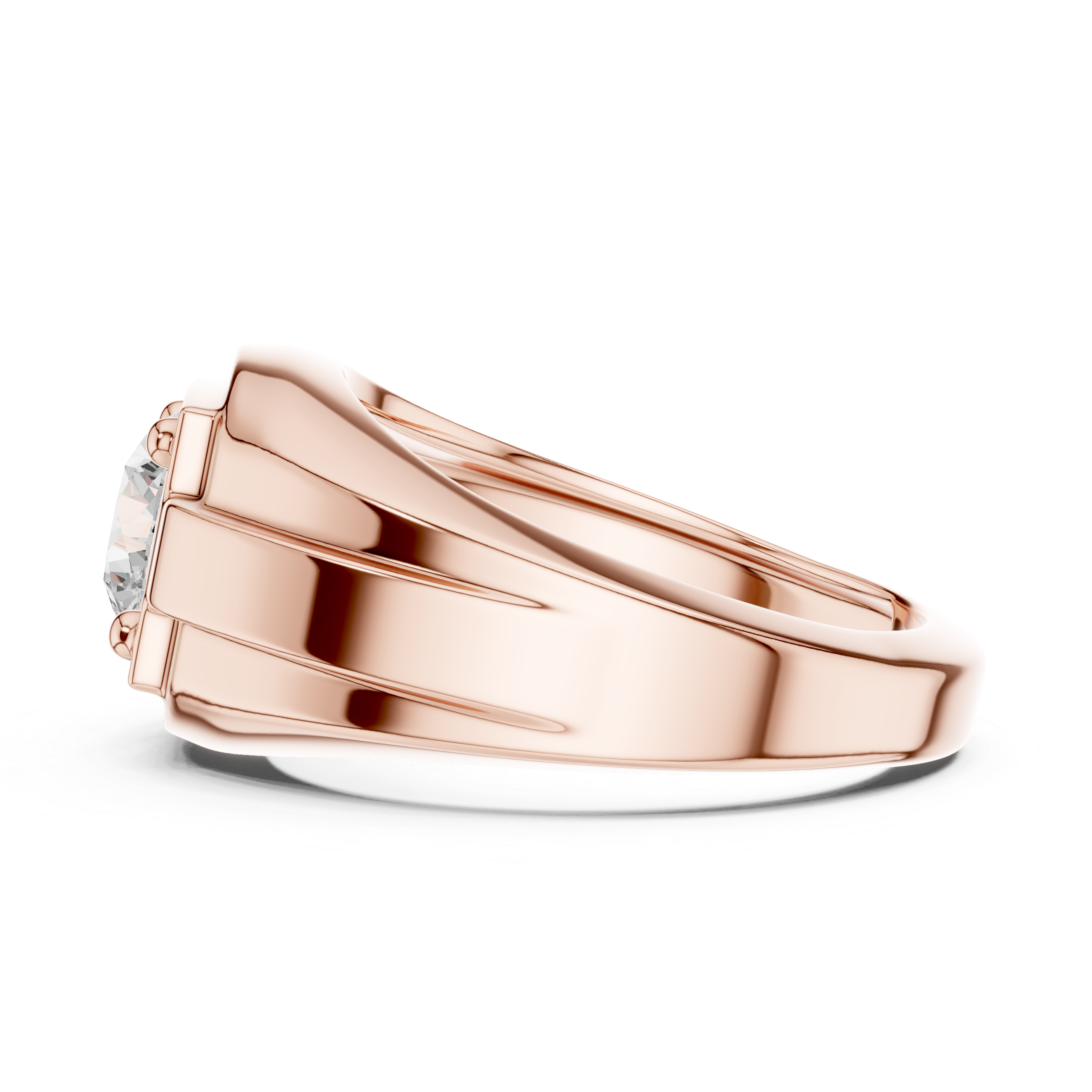 Classic Solitaire Diamond Men’s Signet Ring