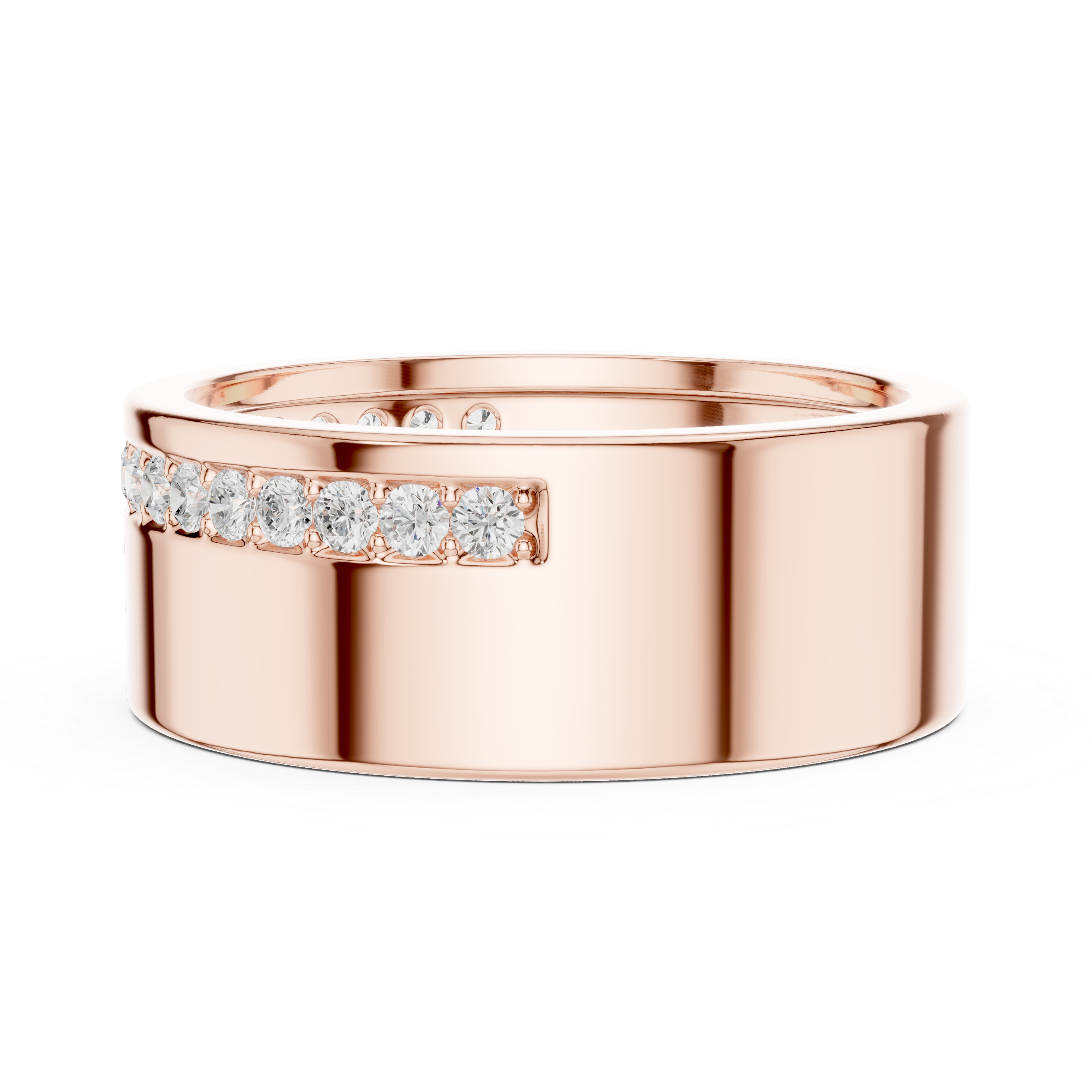 Wide Band Pavé Diamond Ring