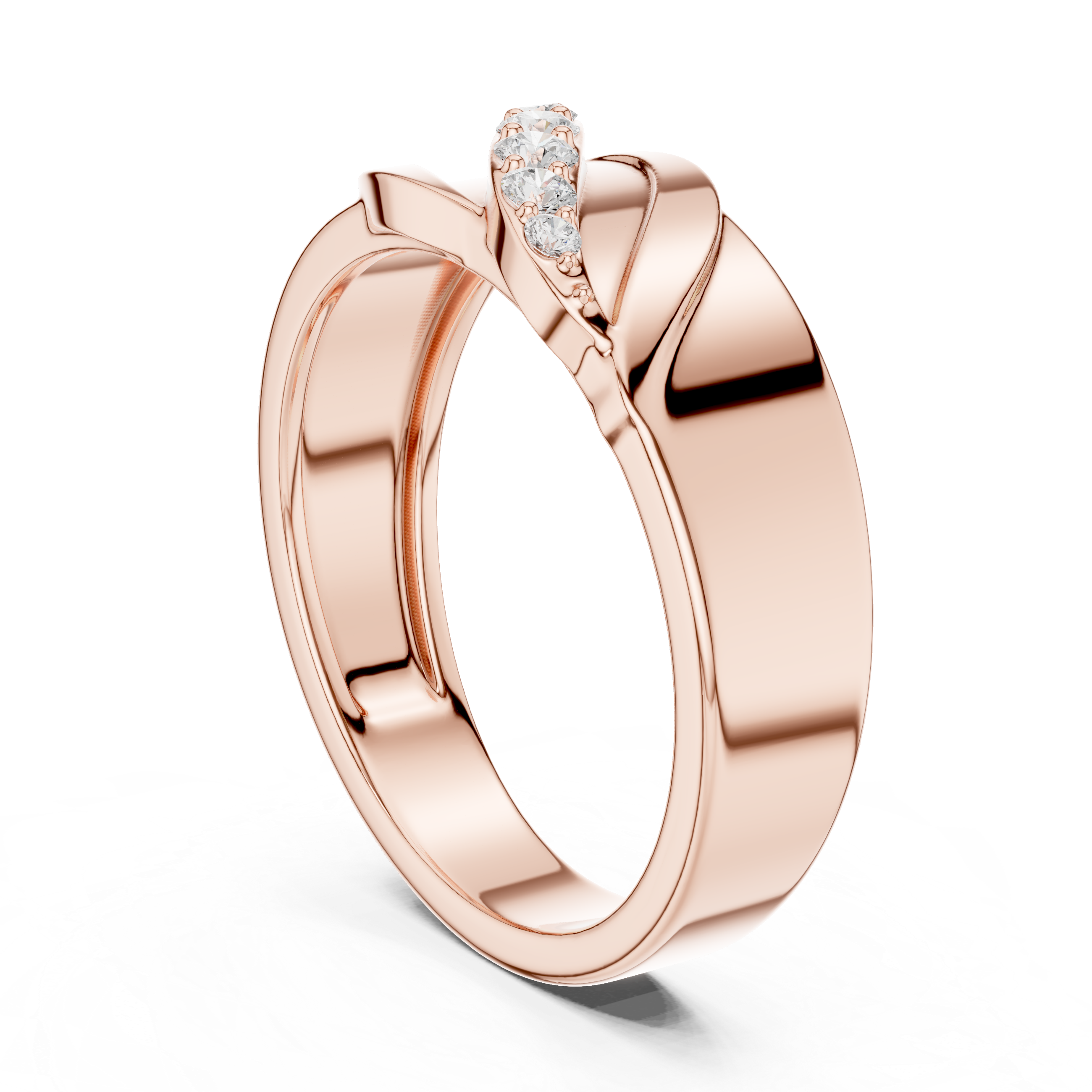 Wave Design Multi-Stone Diamond Ring