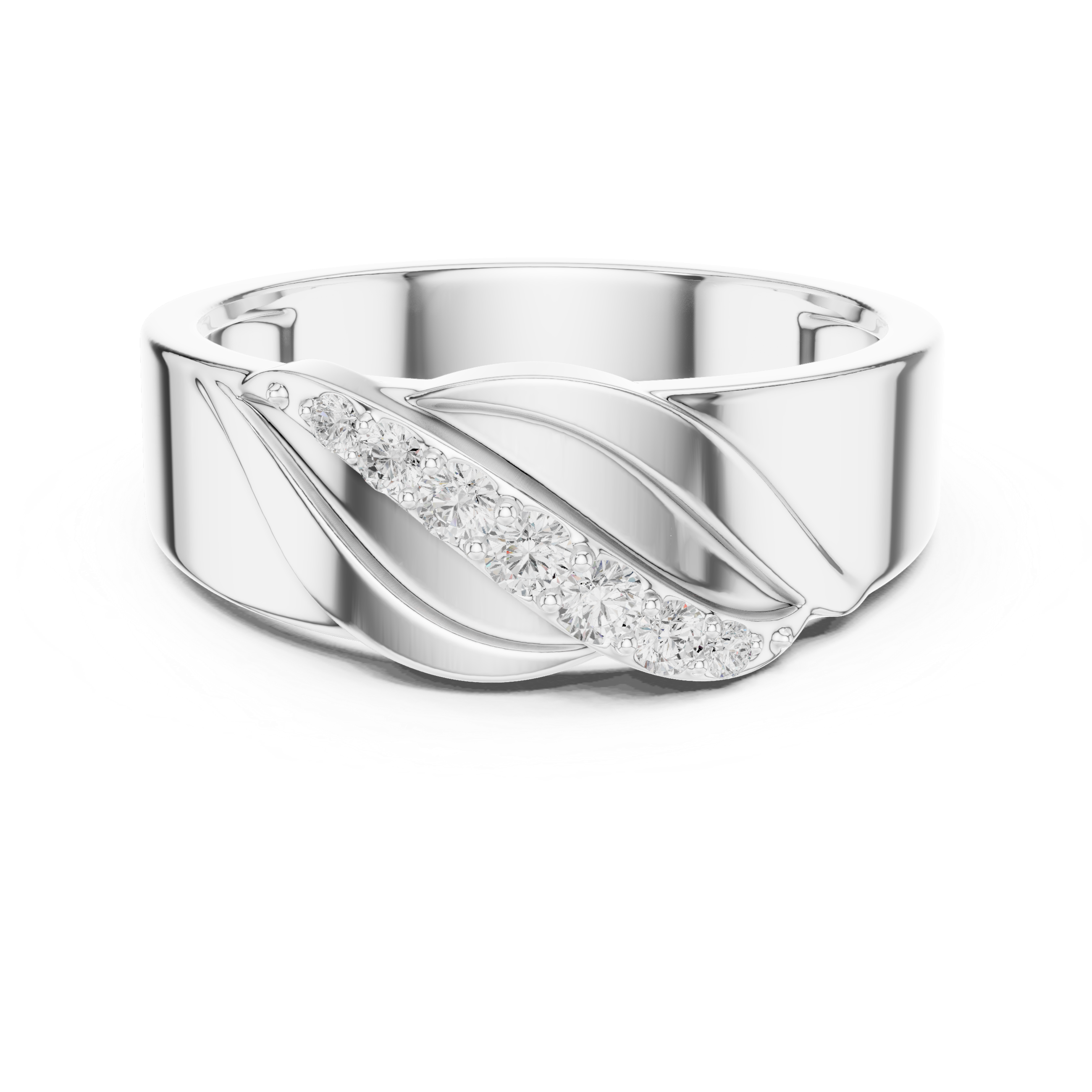 Wave Design Multi-Stone Diamond Ring