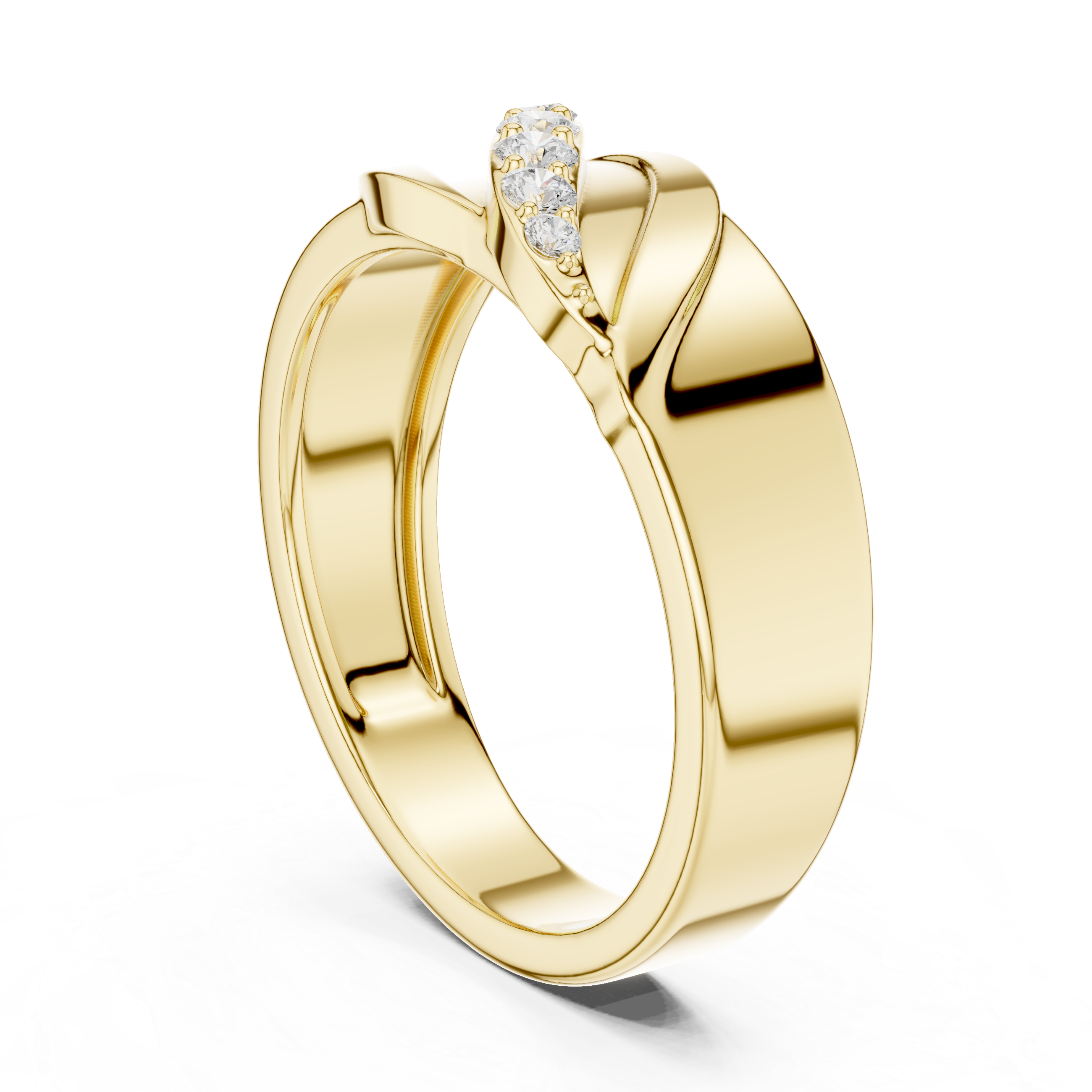 Wave Design Multi-Stone Diamond Ring