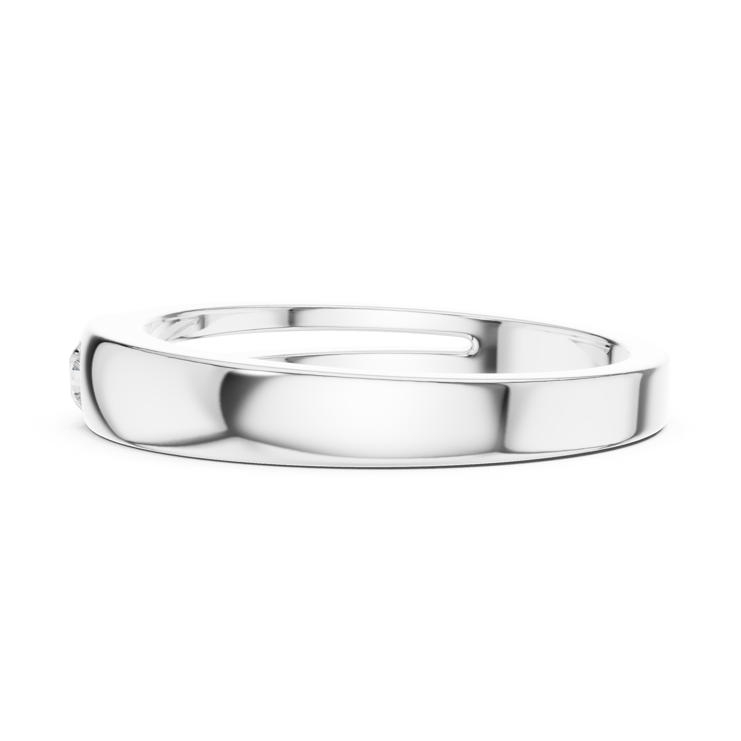 Minimal Bezel Set Diamond Men's Ring