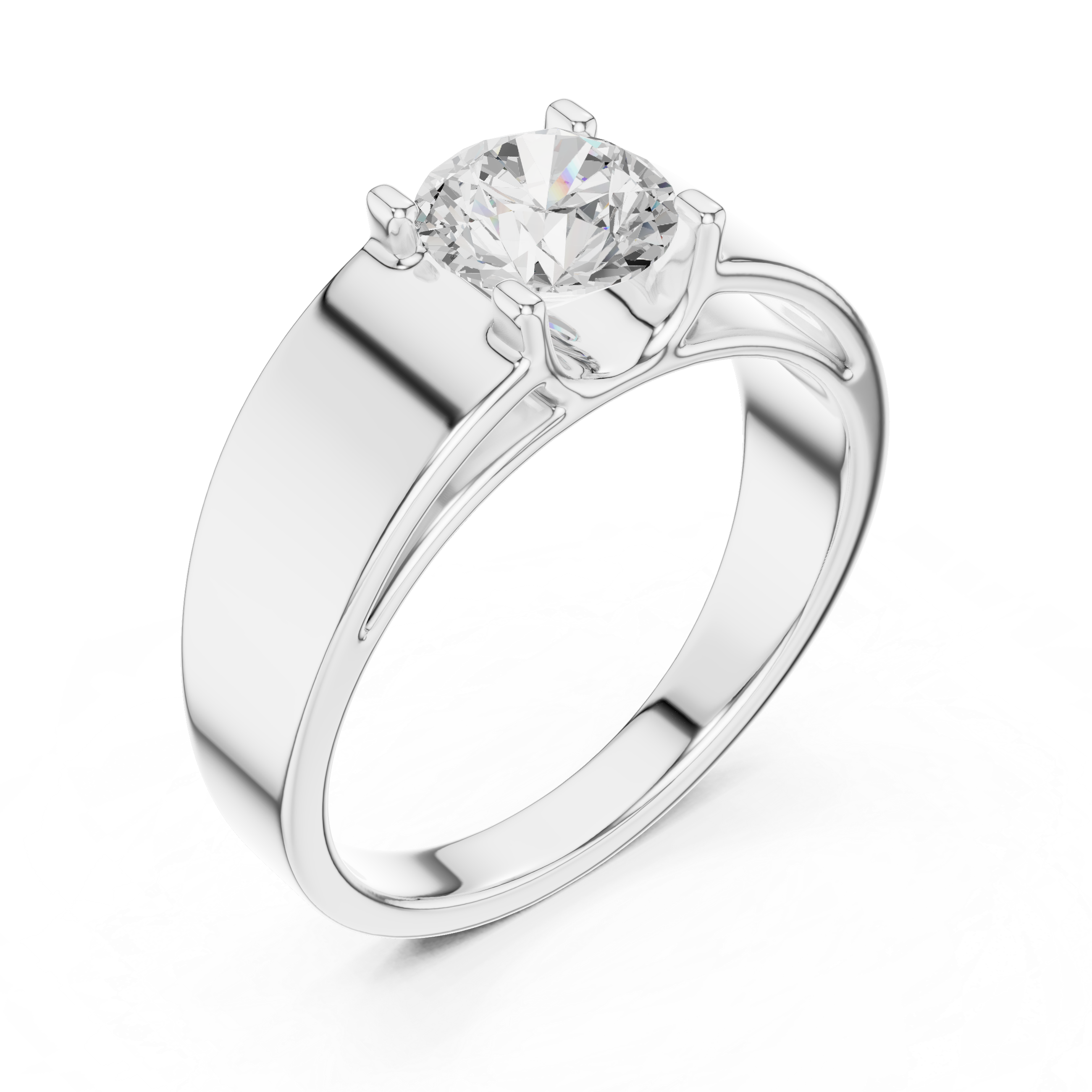 Men’s Classic Solitaire Diamond Ring in Gold