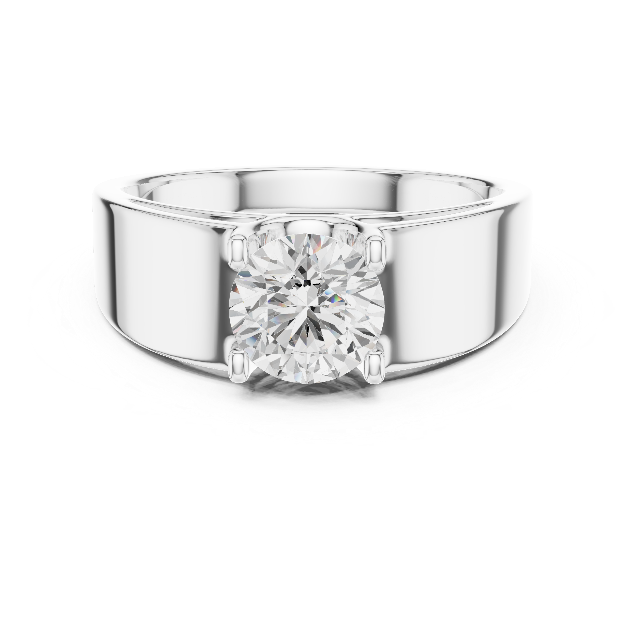 Men’s Classic Solitaire Diamond Ring in Gold