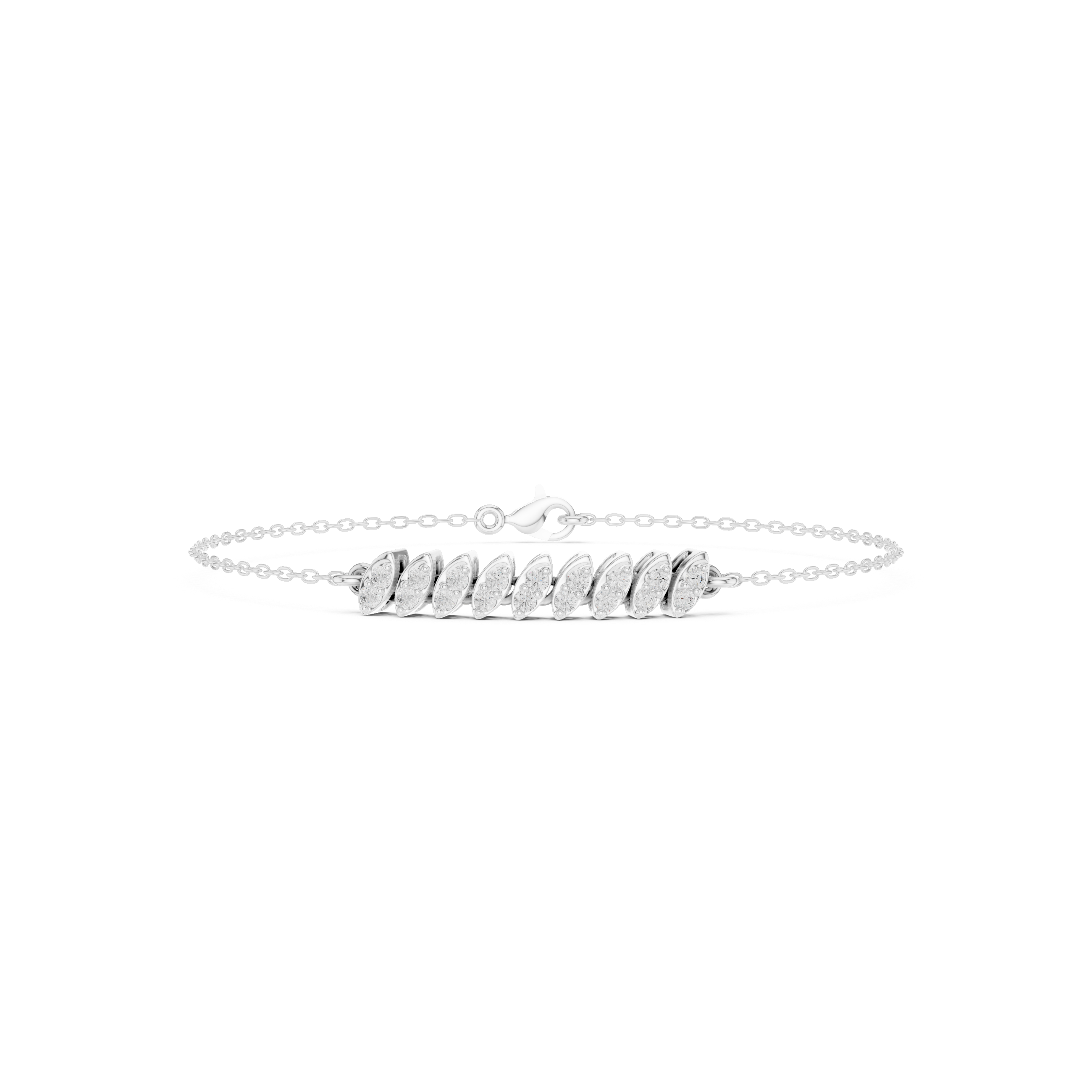 Marquise Diamond Bar Chain Bracelet