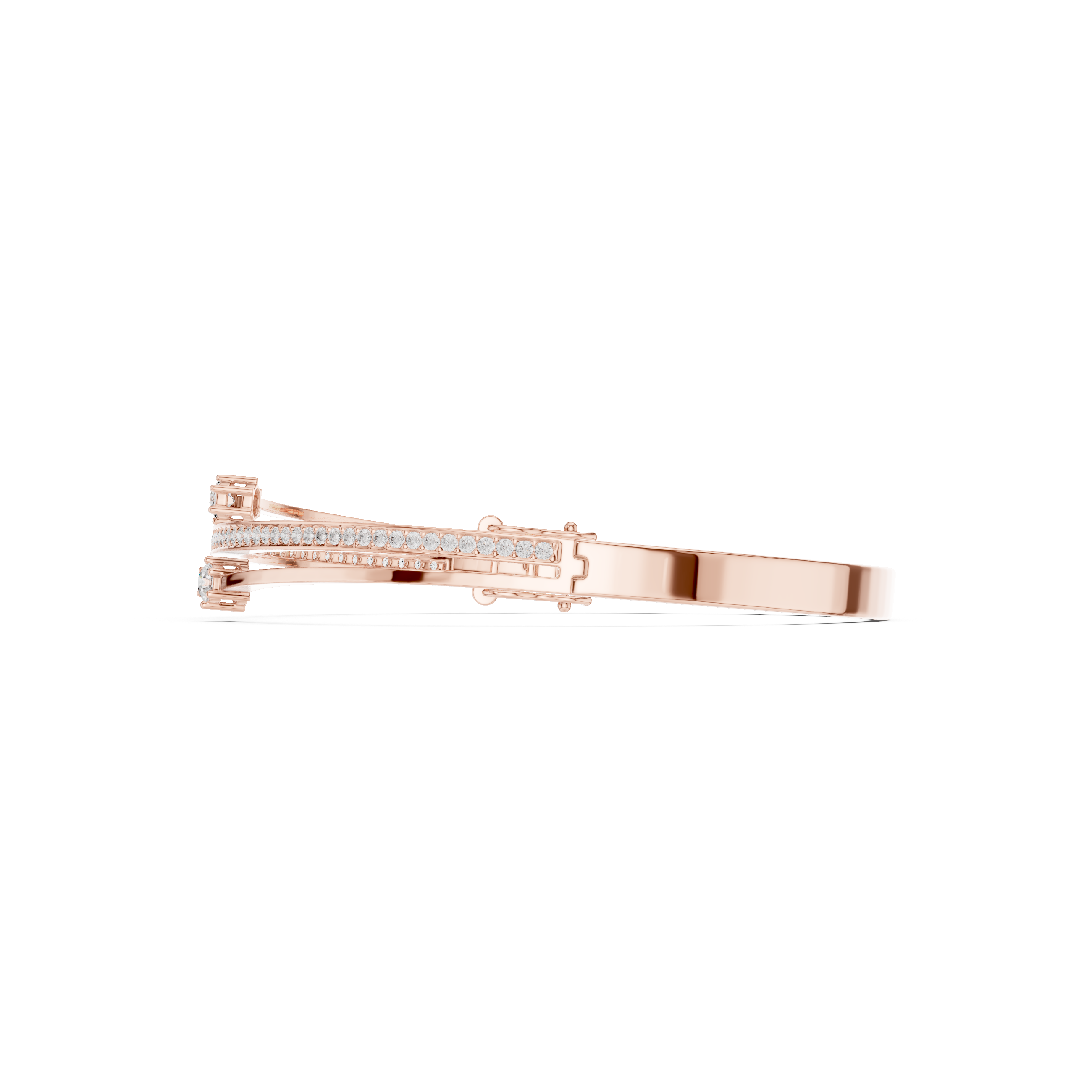 Slim Pavé Diamond Bangle Bracelet with Accent Stones