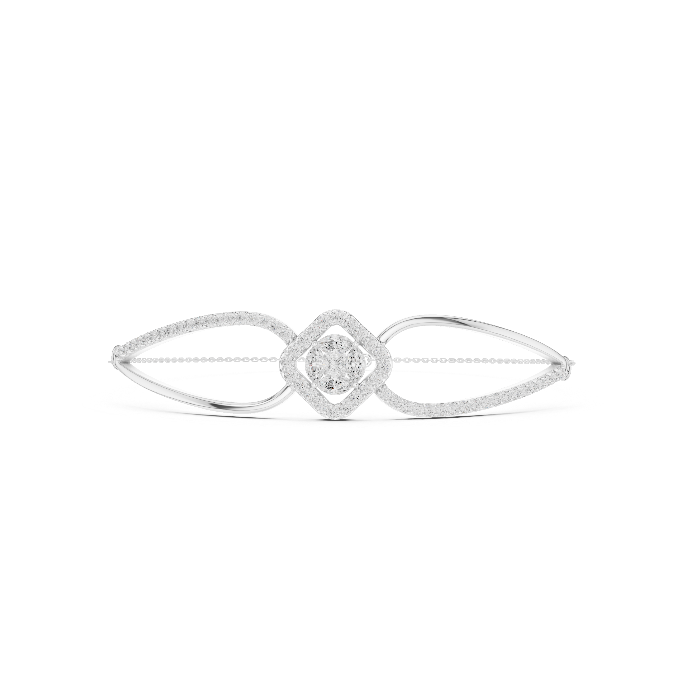Infinity Diamond Halo Center Bracelet