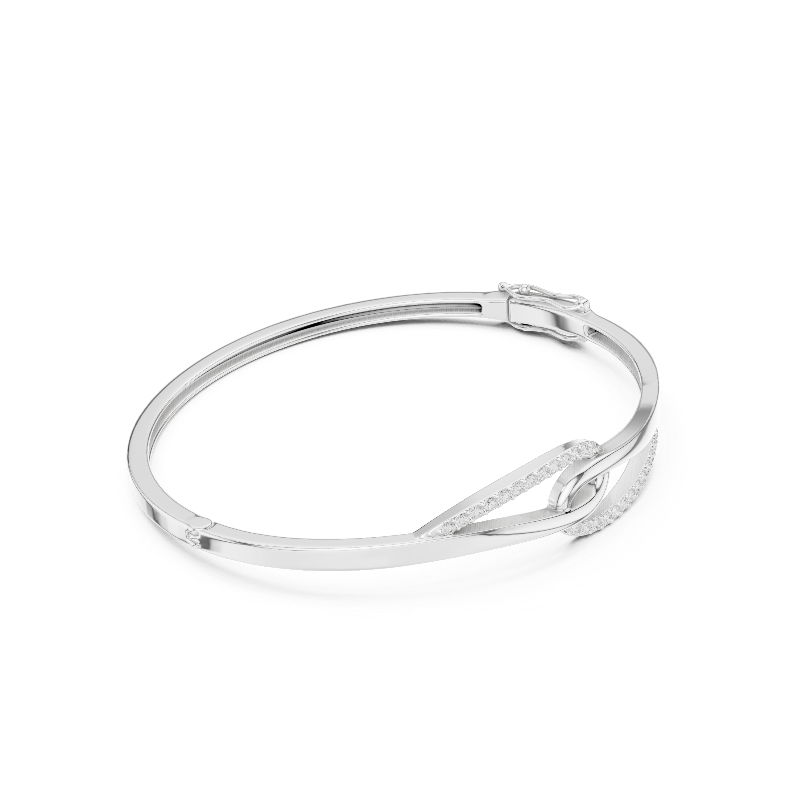 Diamond Infinity Knot Bangle