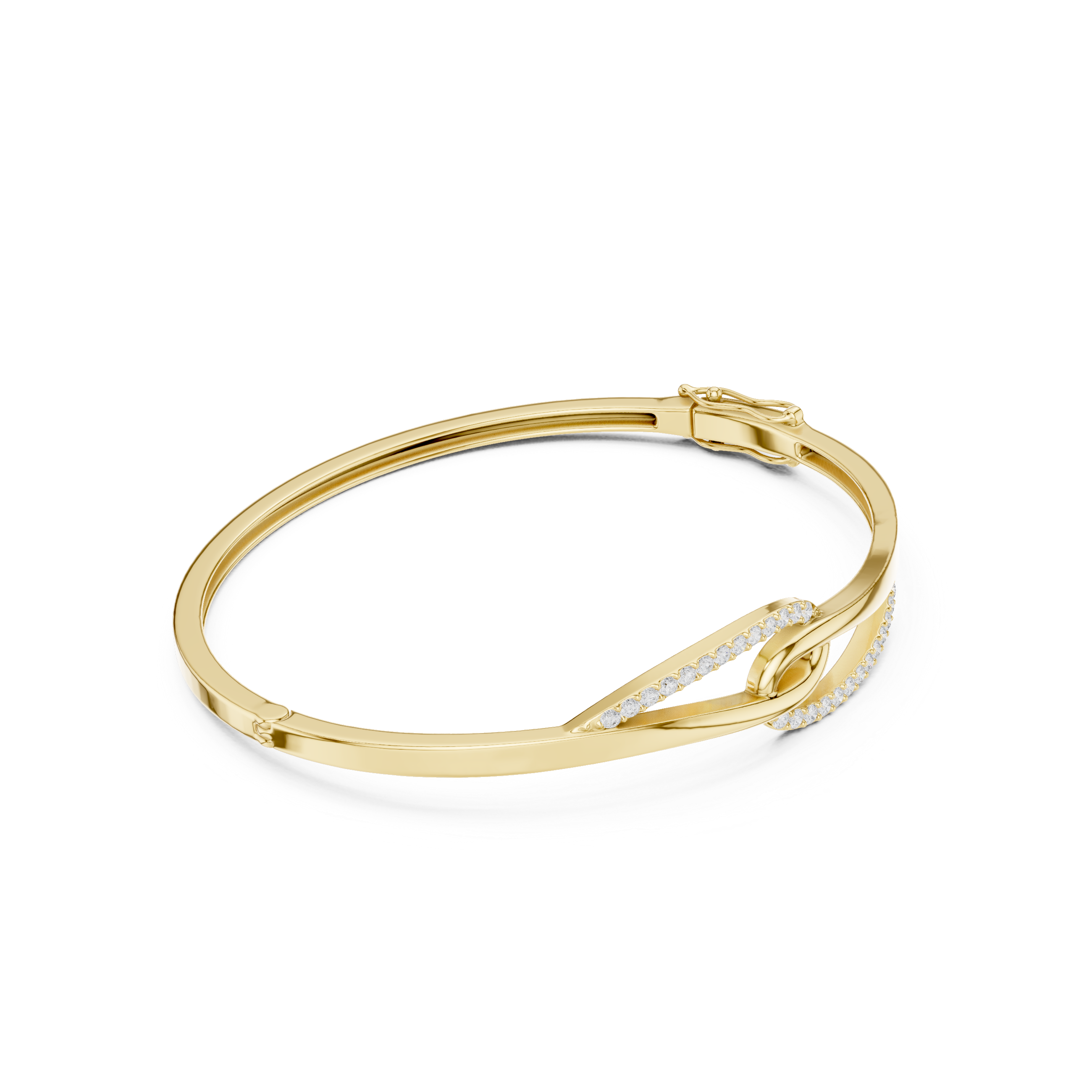 Diamond Infinity Knot Bangle