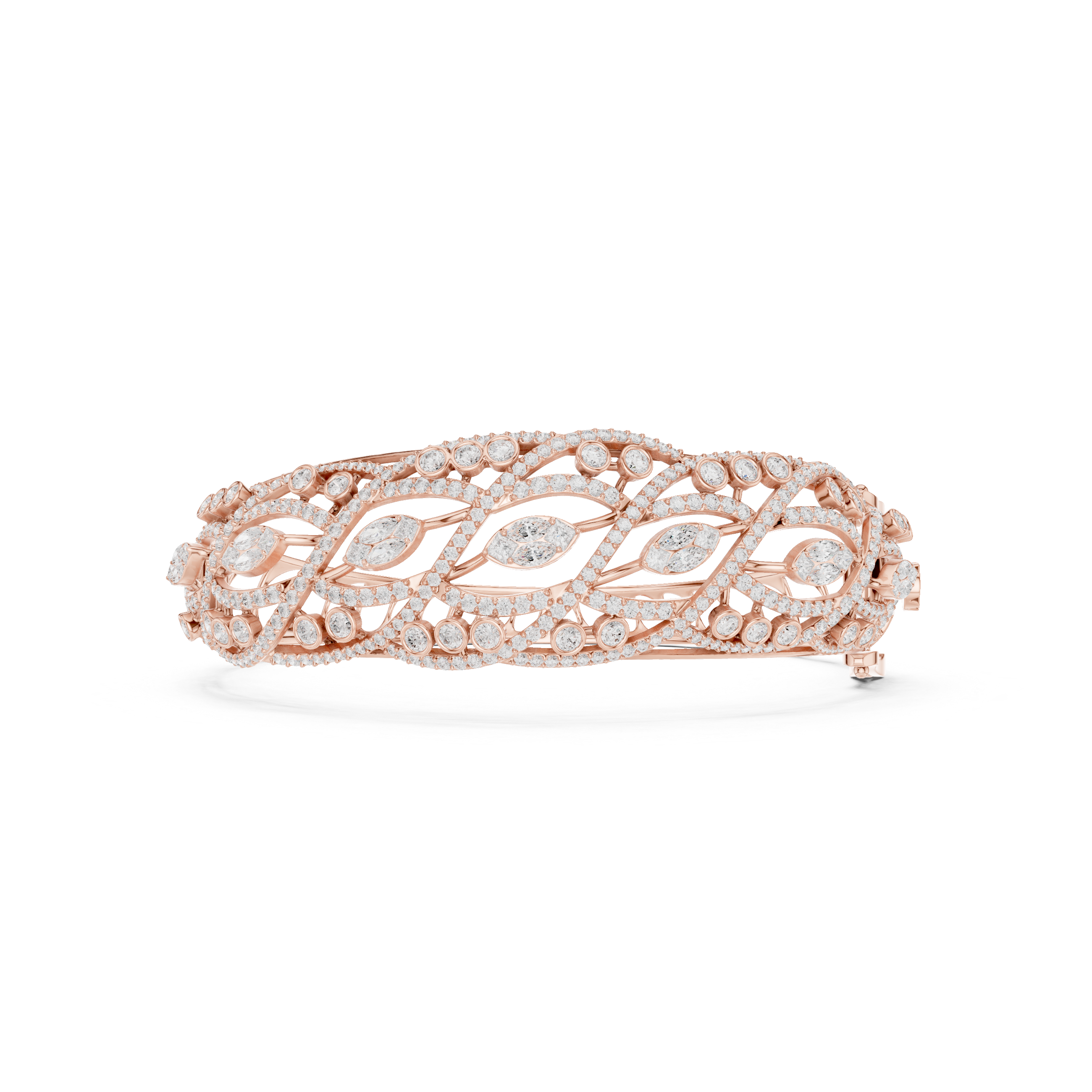 Luxury Marquise & Pavé Diamond Statement Bracelet (Kopya)