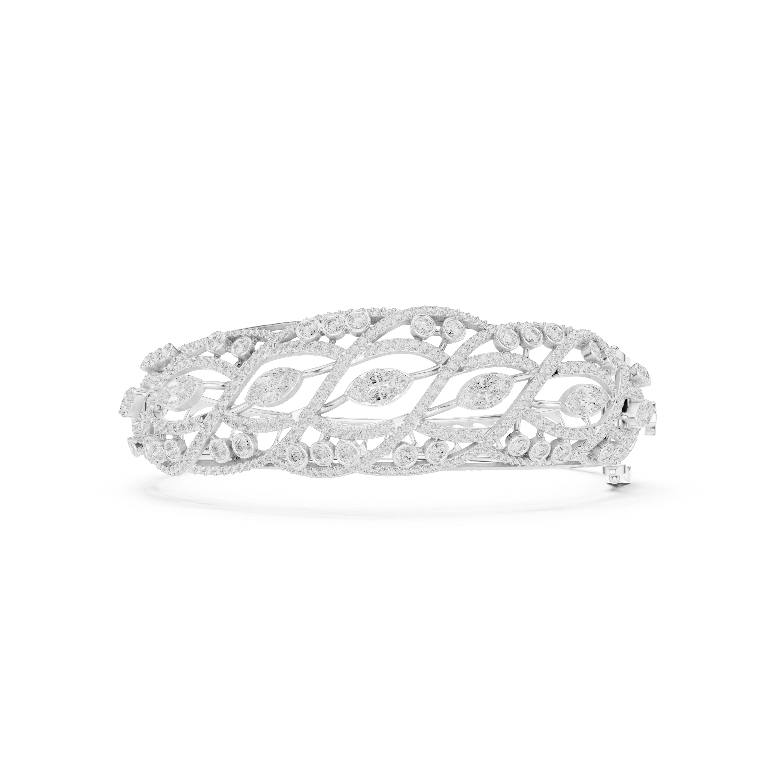 Luxury Marquise & Pavé Diamond Statement Bracelet (Kopya)