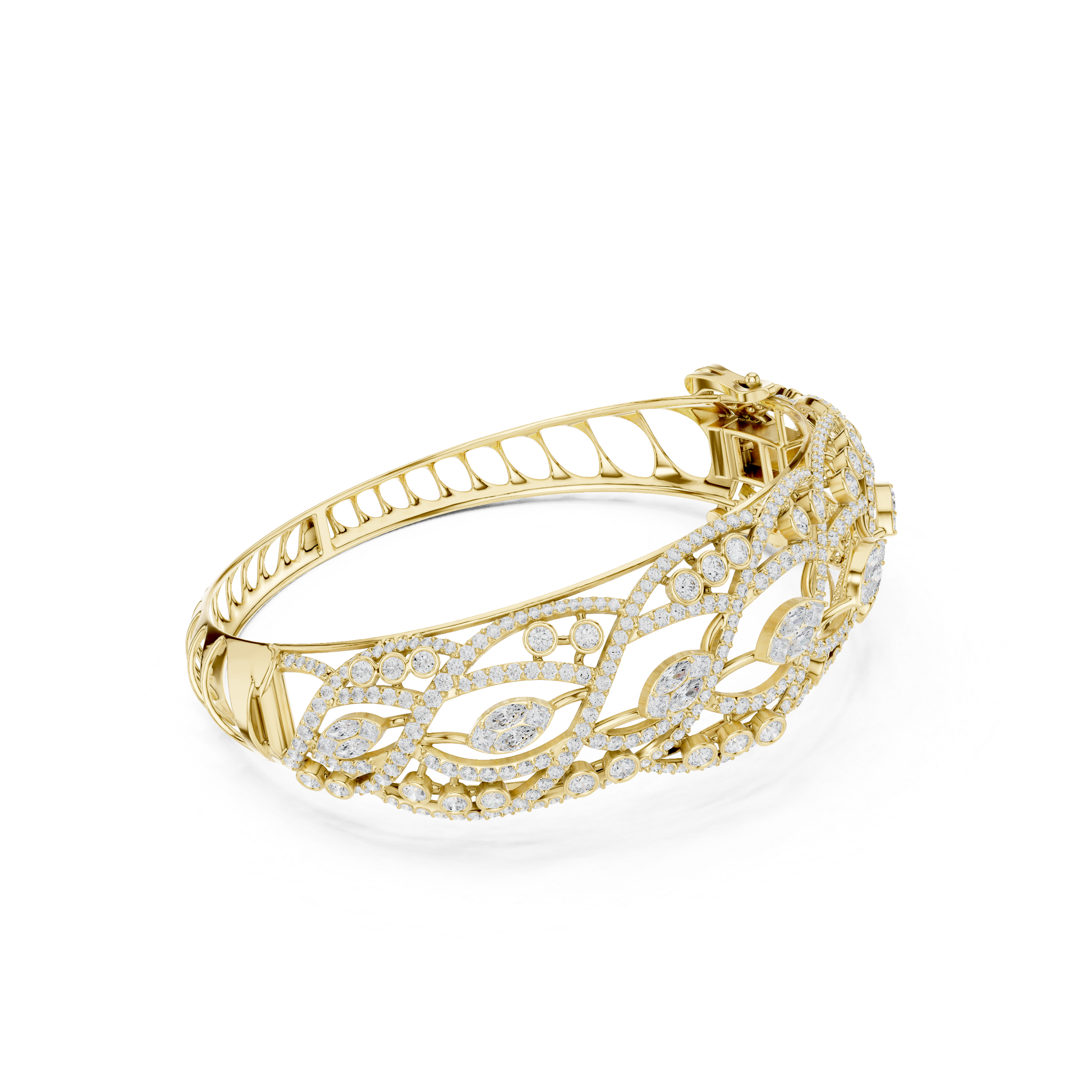 Luxury Marquise & Pavé Diamond Statement Bracelet (Kopya)