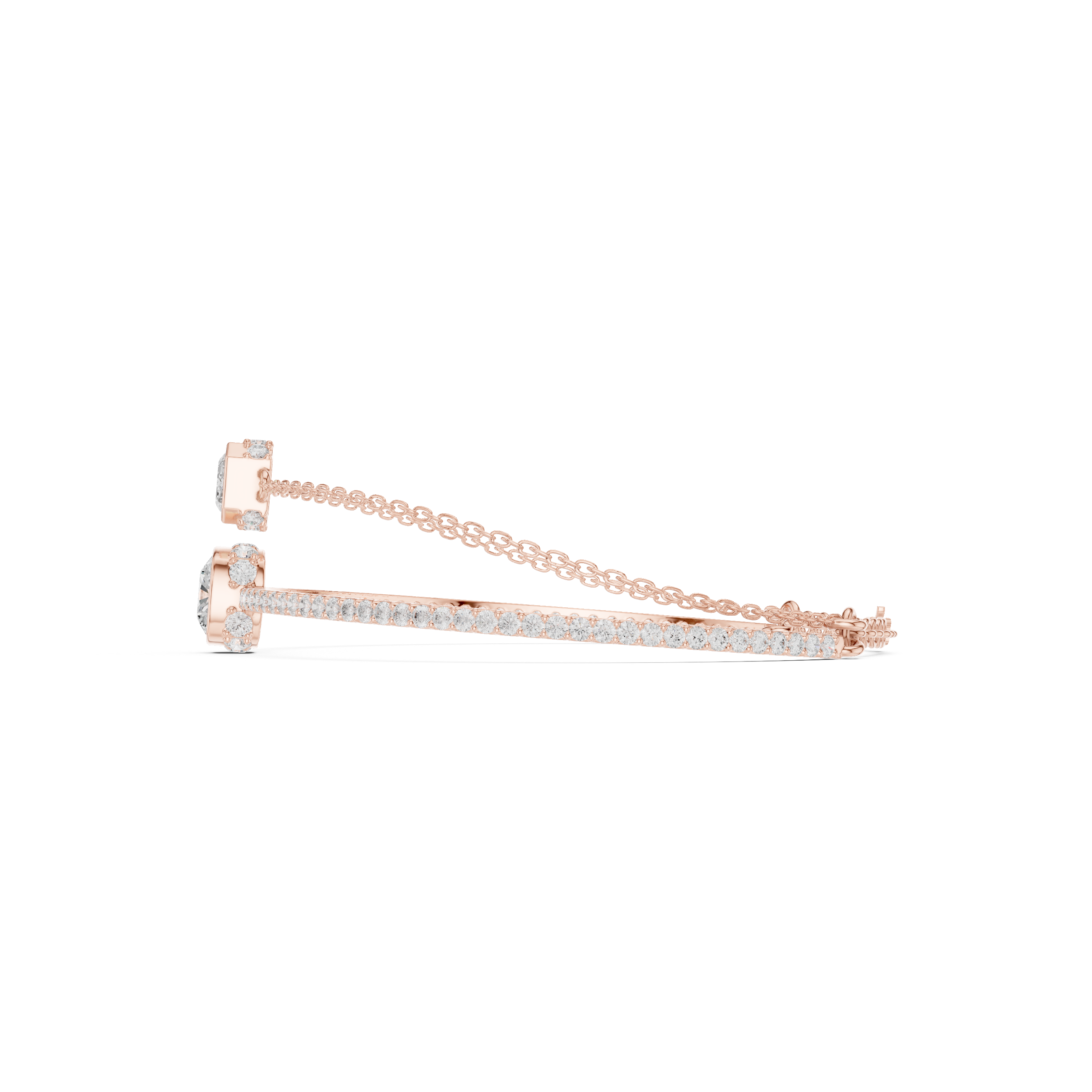 Dual Layer Diamond Bangle Bracelet