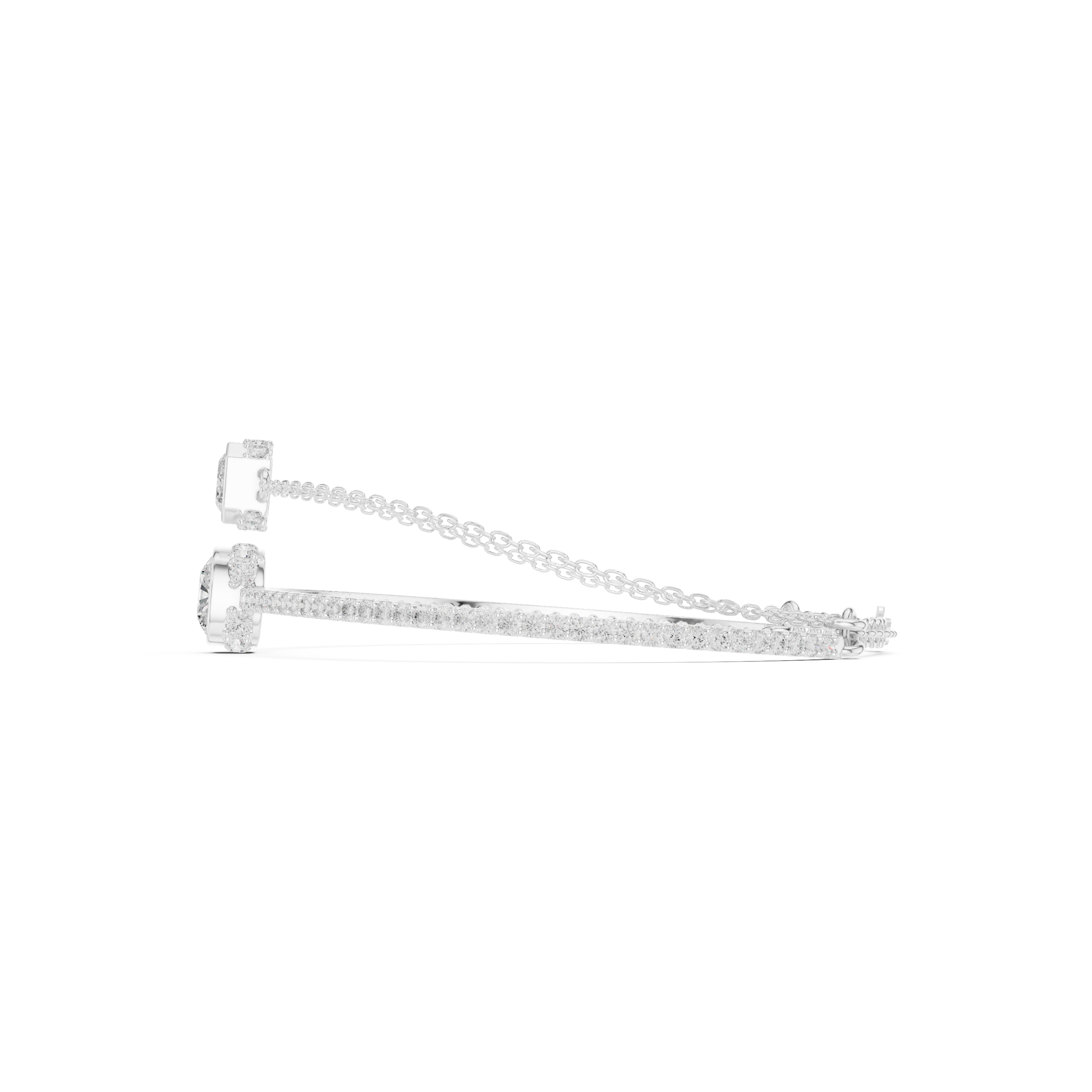 Dual Layer Diamond Bangle Bracelet