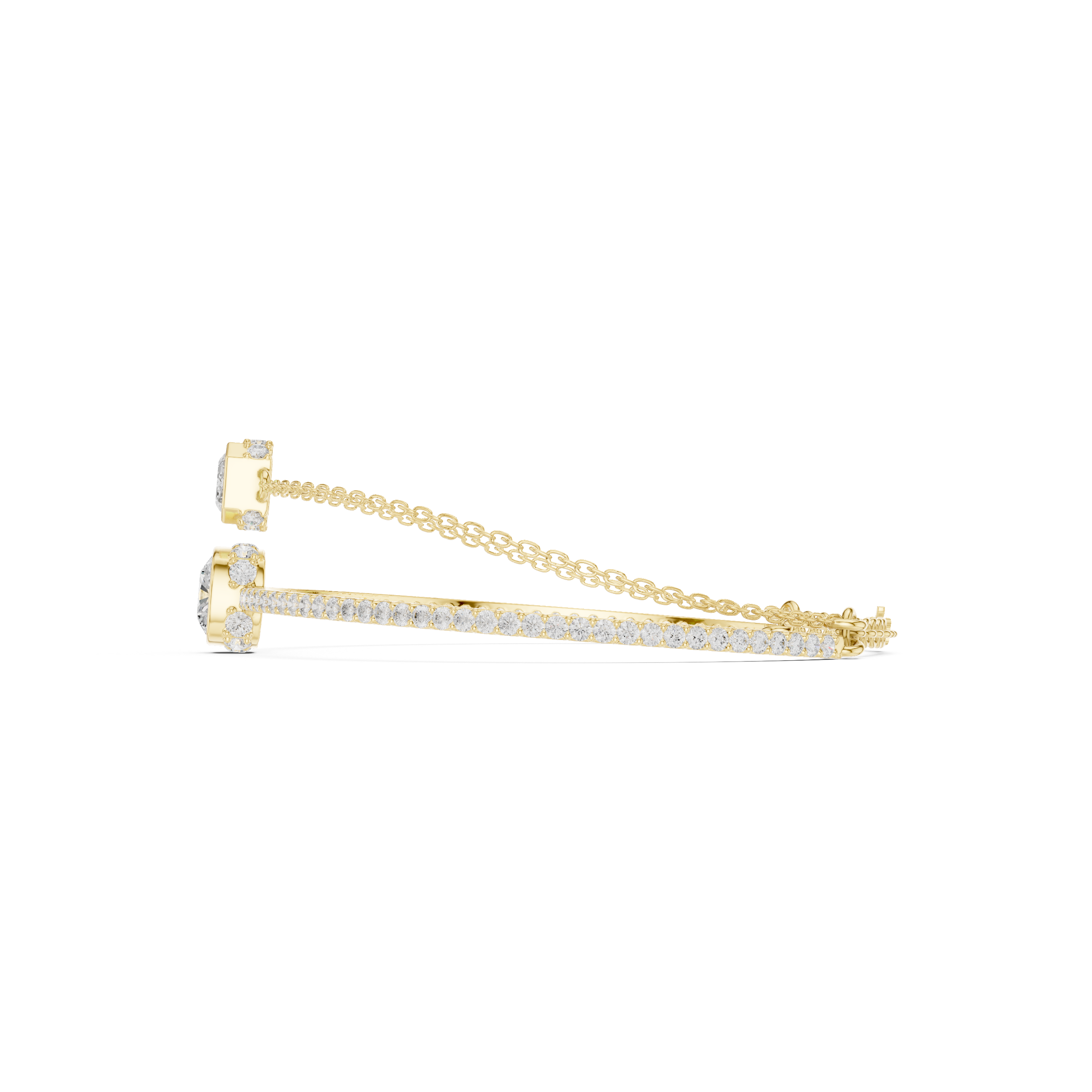 Dual Layer Diamond Bangle Bracelet