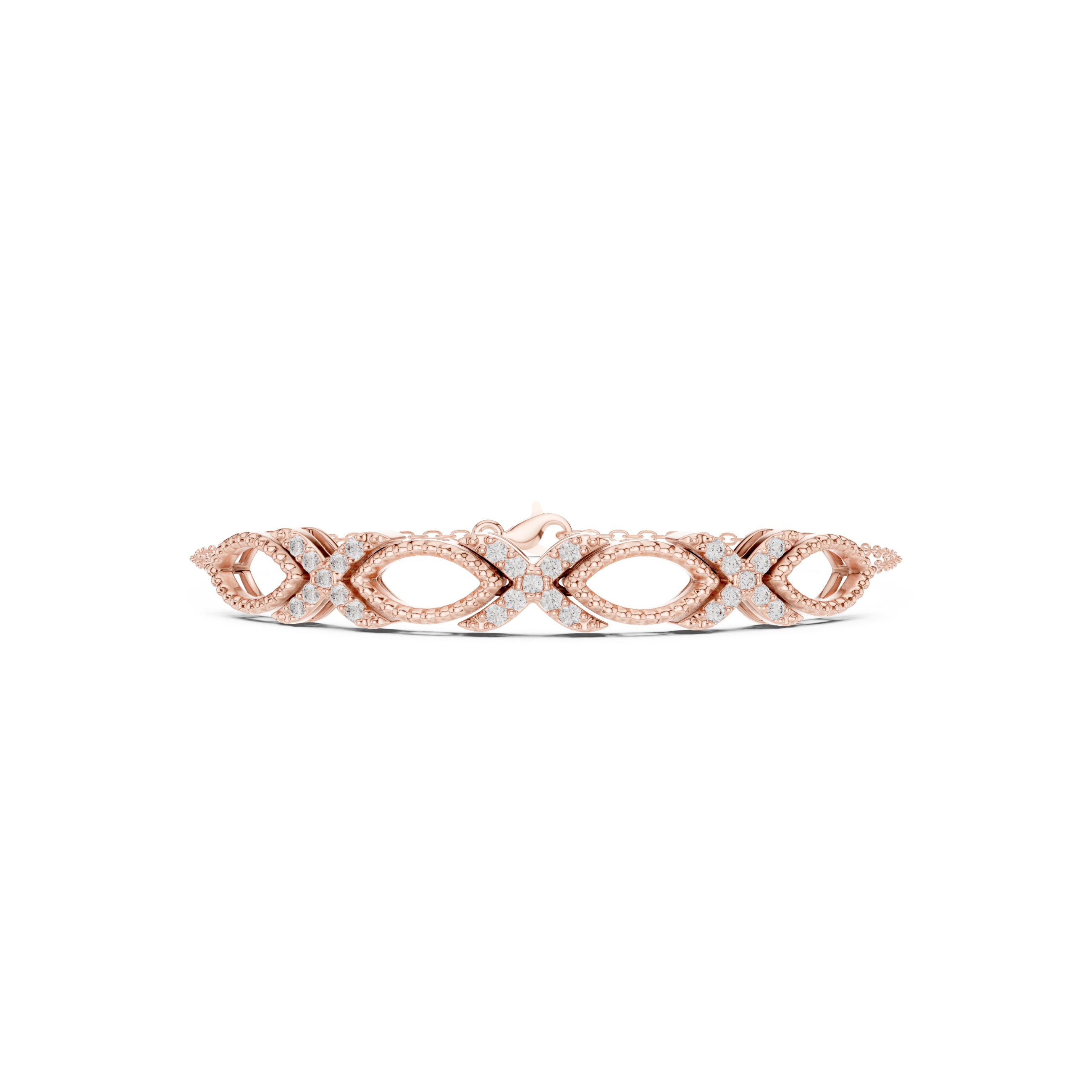 Infinity Oval Diamond Link Bracelet