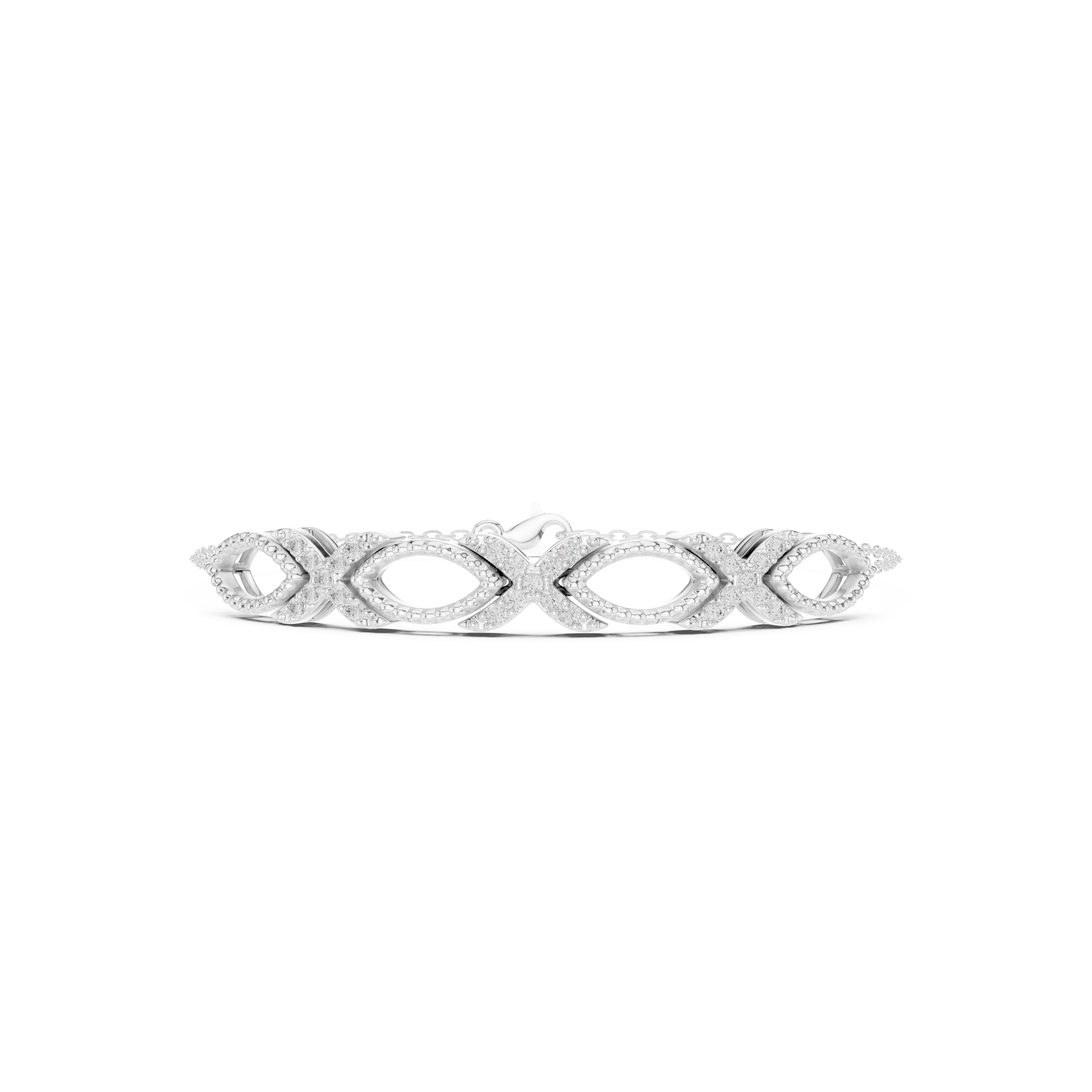 Infinity Oval Diamond Link Bracelet